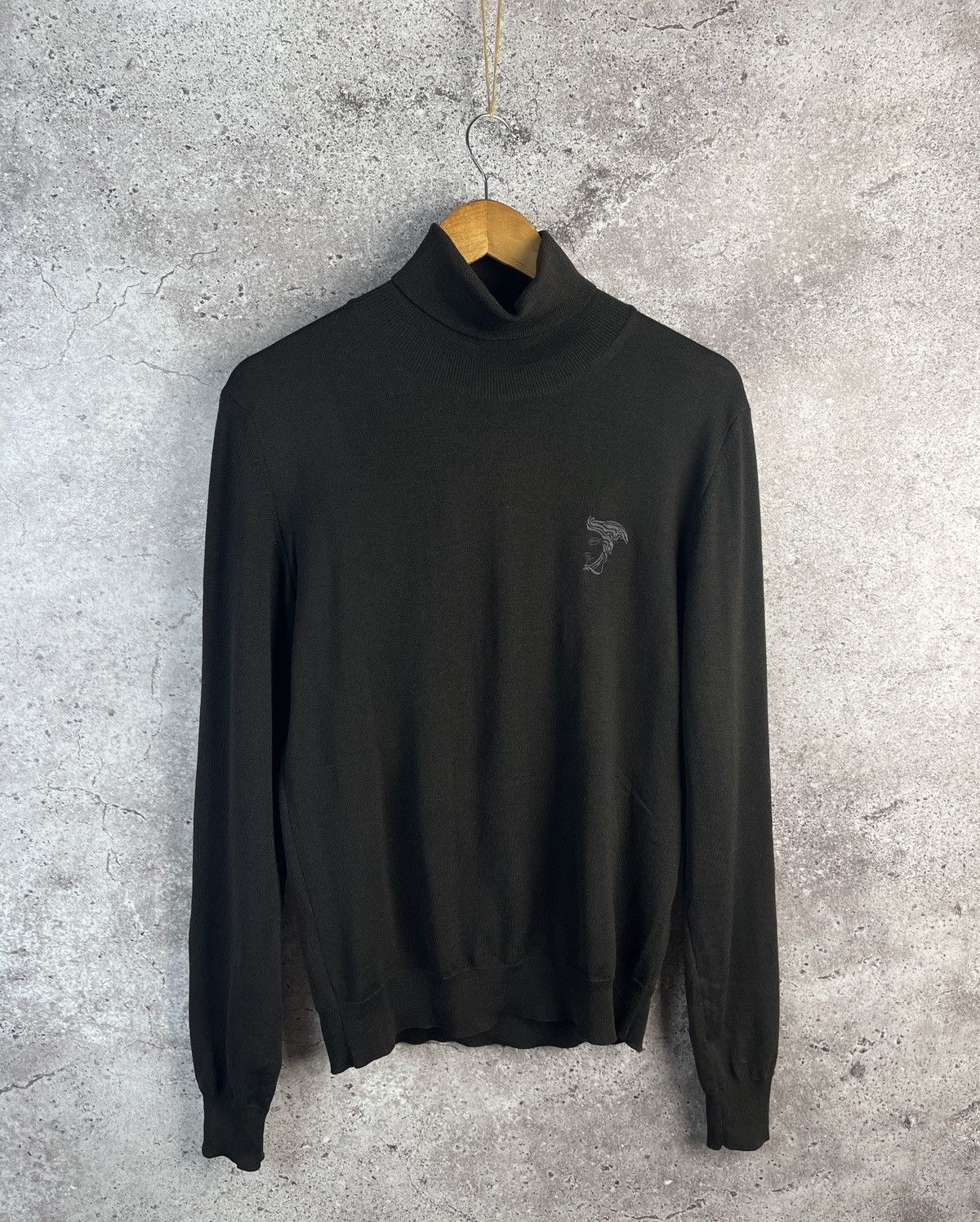 Versace Medusa Lana Wool Turtleneck Sweater Size US S / EU 44-46 / 1 - 1 Thumbnail