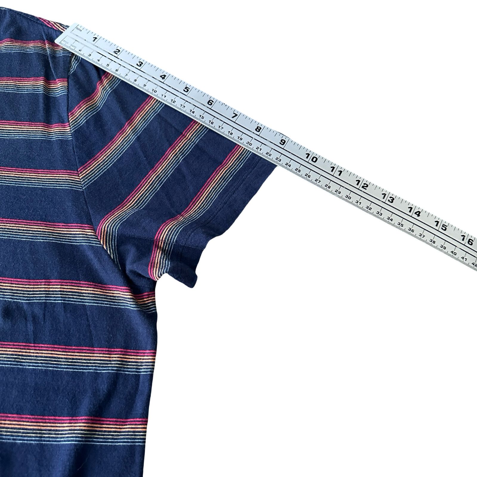 Marine Layer Marine Layer T-Shirt Men L Blue Red Striped Cotton Crew Neck Size US L / EU 52-54 / 3 - 10 Thumbnail