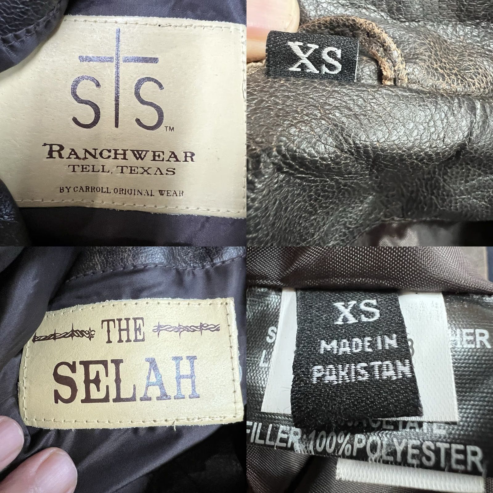 Vintage STS Ranch Wear Tell Texas Selah 100% Leather Jacket Womens XS Brown Jacket Womens XS Brown Western Classic Pockets Collared Vintage No (adjusted) Size XS / US 0-2 / IT 36-38 - 8 Thumbnail