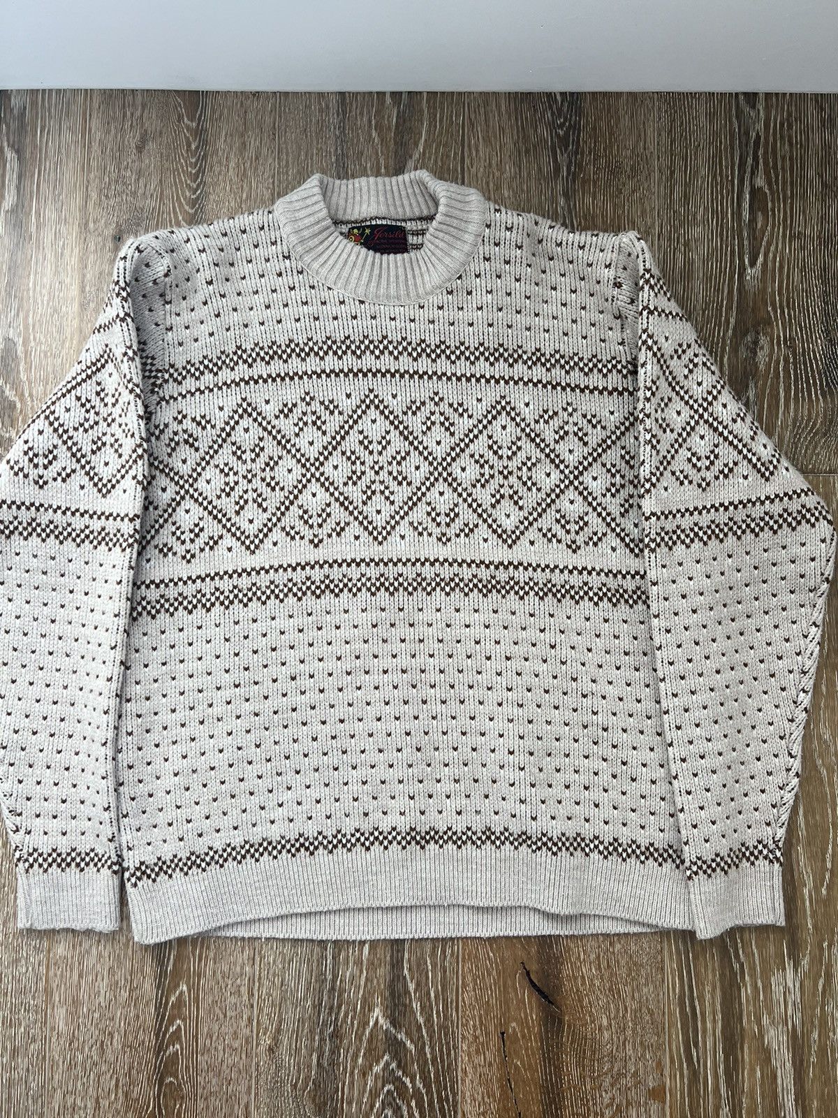 Vintage Vintage jersild knitwear pattern sweater Size US L / EU 52-54 / 3 - 1 Thumbnail