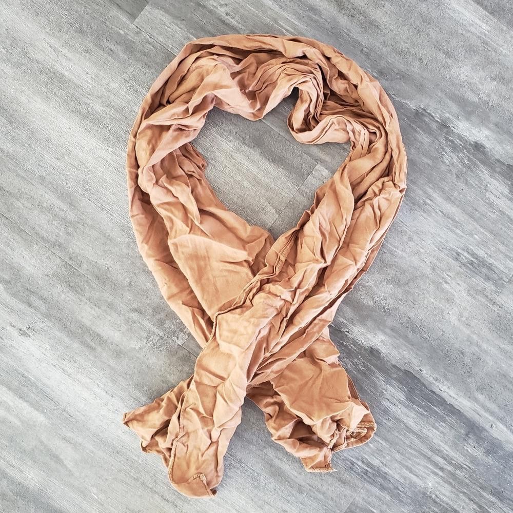 Designer Light Chocolate Solid Cotton Scarf Size ONE SIZE - 1 Thumbnail