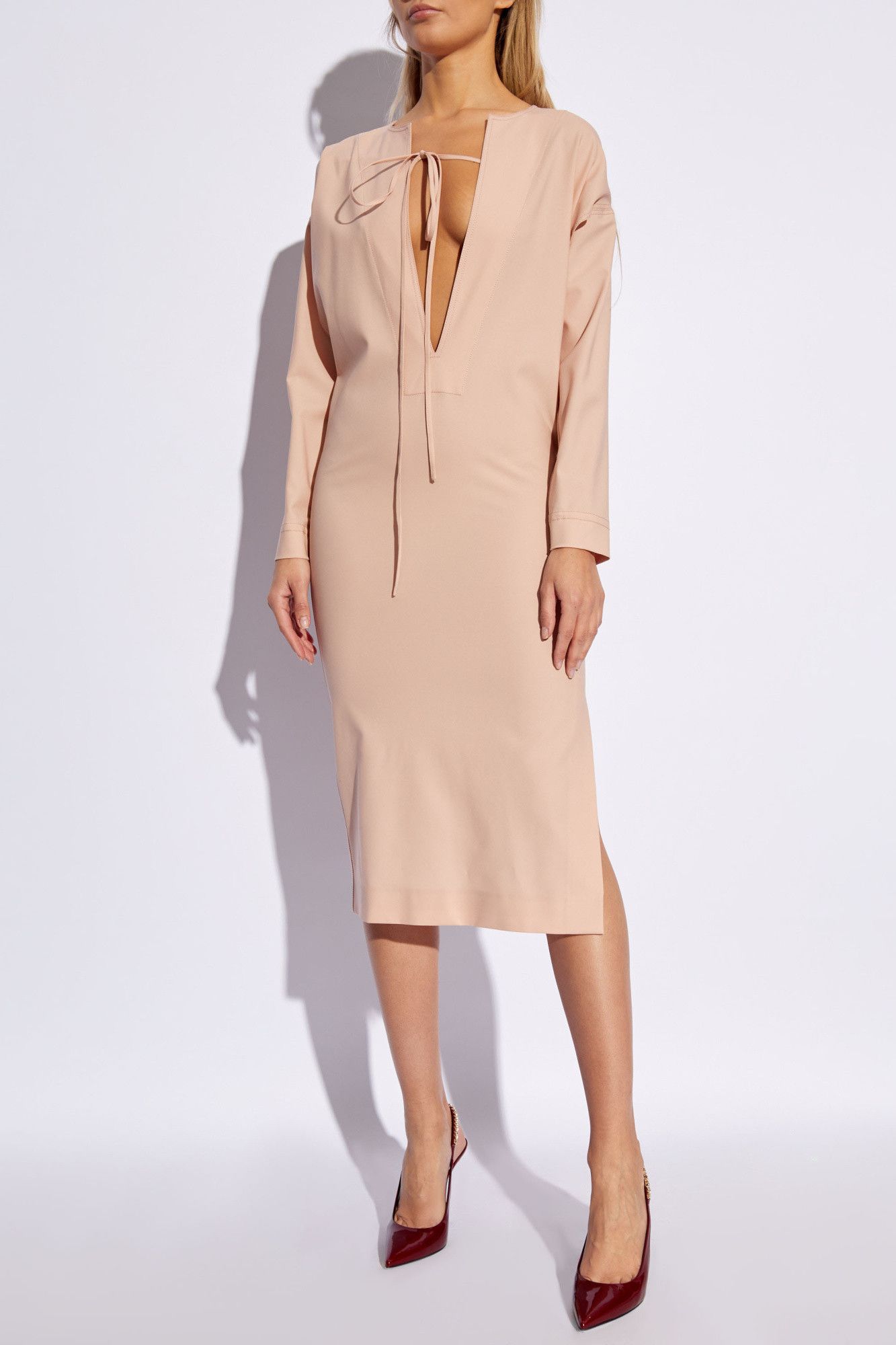 Gucci o1la5ras0526 Midi Dress in Pink Size S / US 4 / IT 40 - 3 Thumbnail