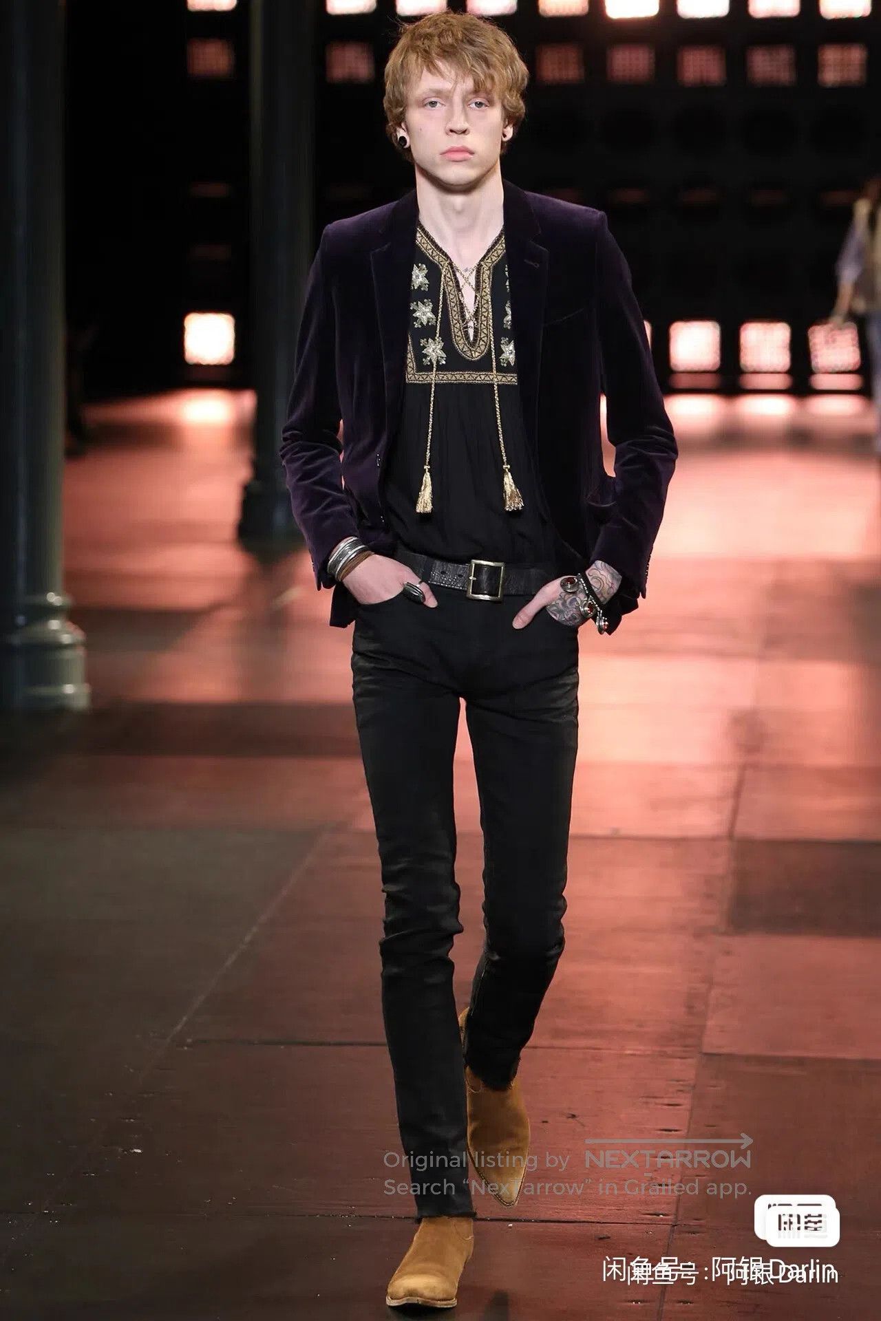 Saint Laurent Paris Saint Laurent Paris size 39 Fireworks Shirt Black Metal Fl Size US S / EU 44-46 / 1 - 6 Thumbnail