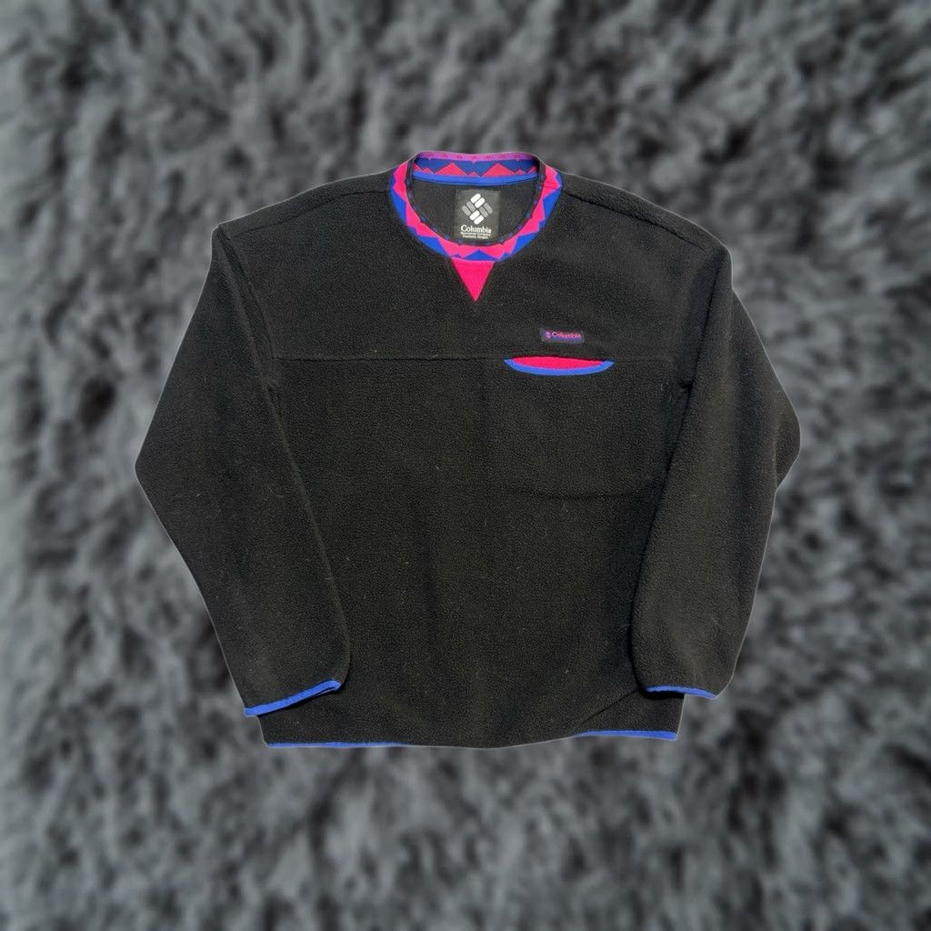 Vintage Columbia Women’s Long Sleeve Black Fleece Pullover Sweatshirt 1/4 Zip Size M Woman Size M / US 6-8 / IT 42-44 - 1 Thumbnail