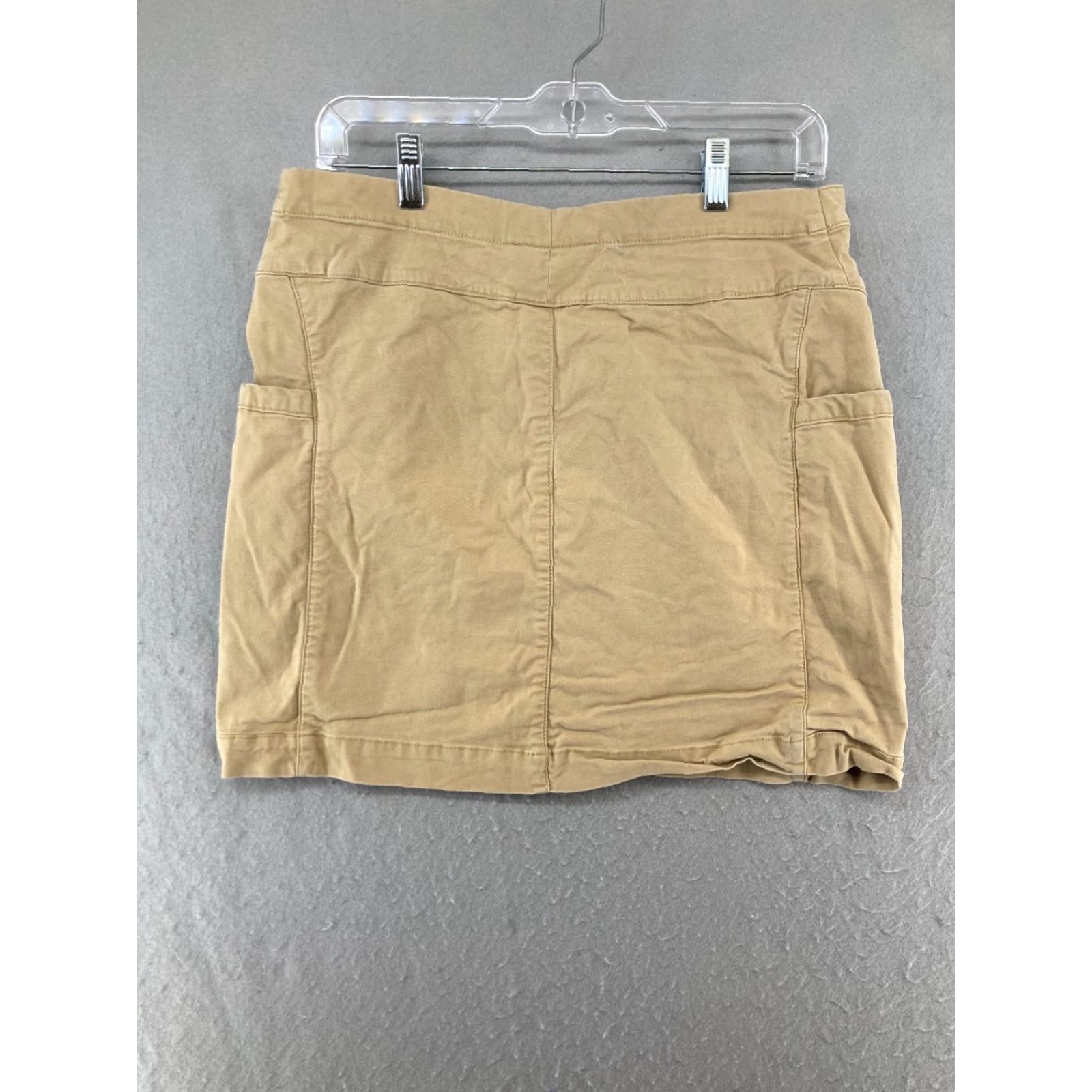 Toad&Co TOAD&CO WOMENS CARGO SKIRT Mini Beige Khaki Button Up Pockets Knit Cotton Short M Adult Womens Size 32" / US 10 / IT 46 - 6 Thumbnail
