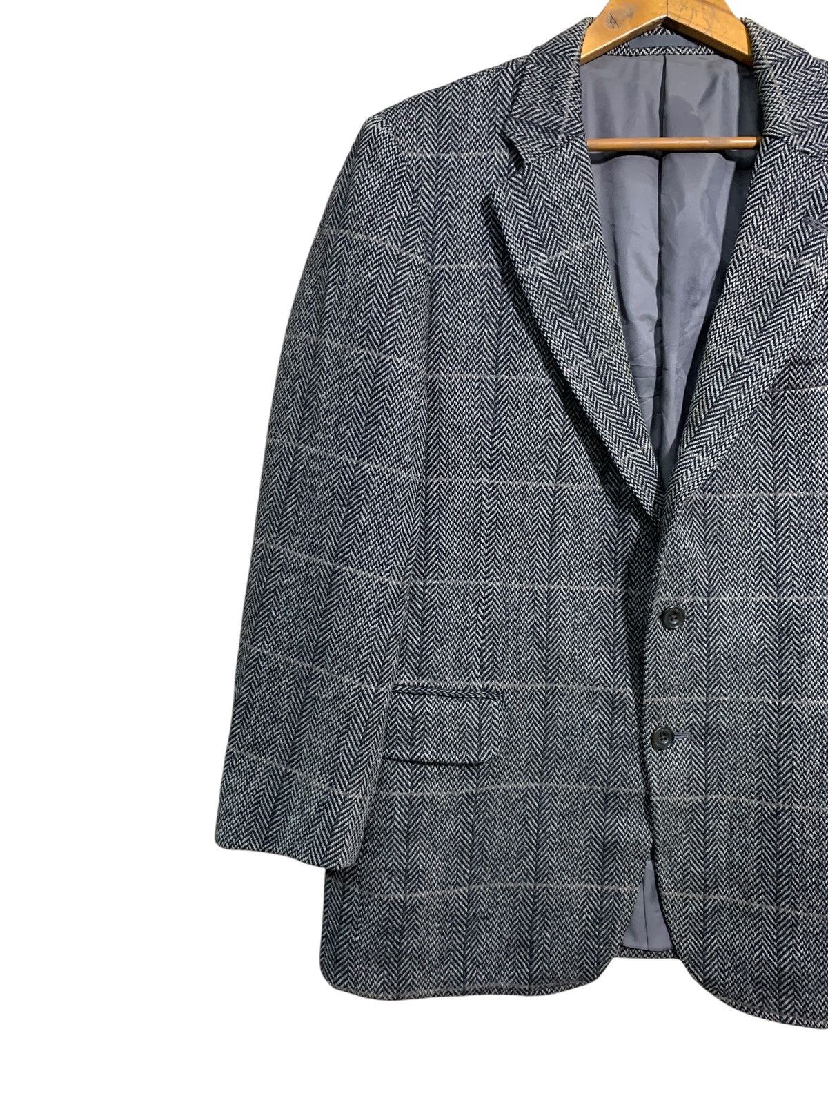 Burberry 🔥Vintage Burberry men's gray herringbone wool tweed Size US M / EU 48-50 / 2 - 2 Thumbnail