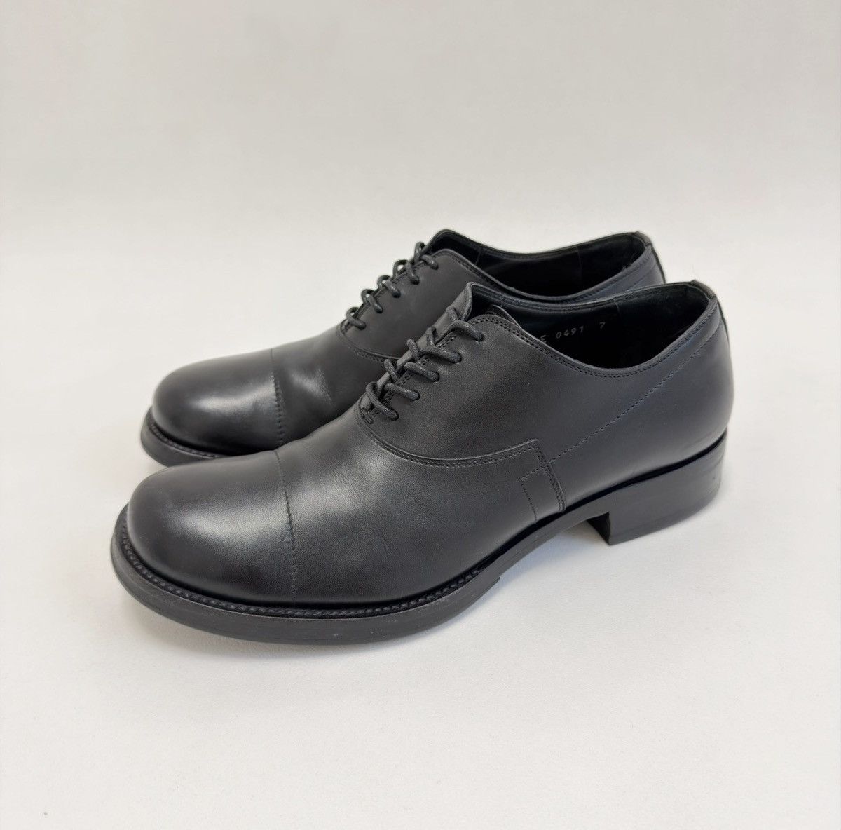 Prada Mid 2000s Black Leather Derby Shoes Size US 8 / EU 41 - 1 Thumbnail
