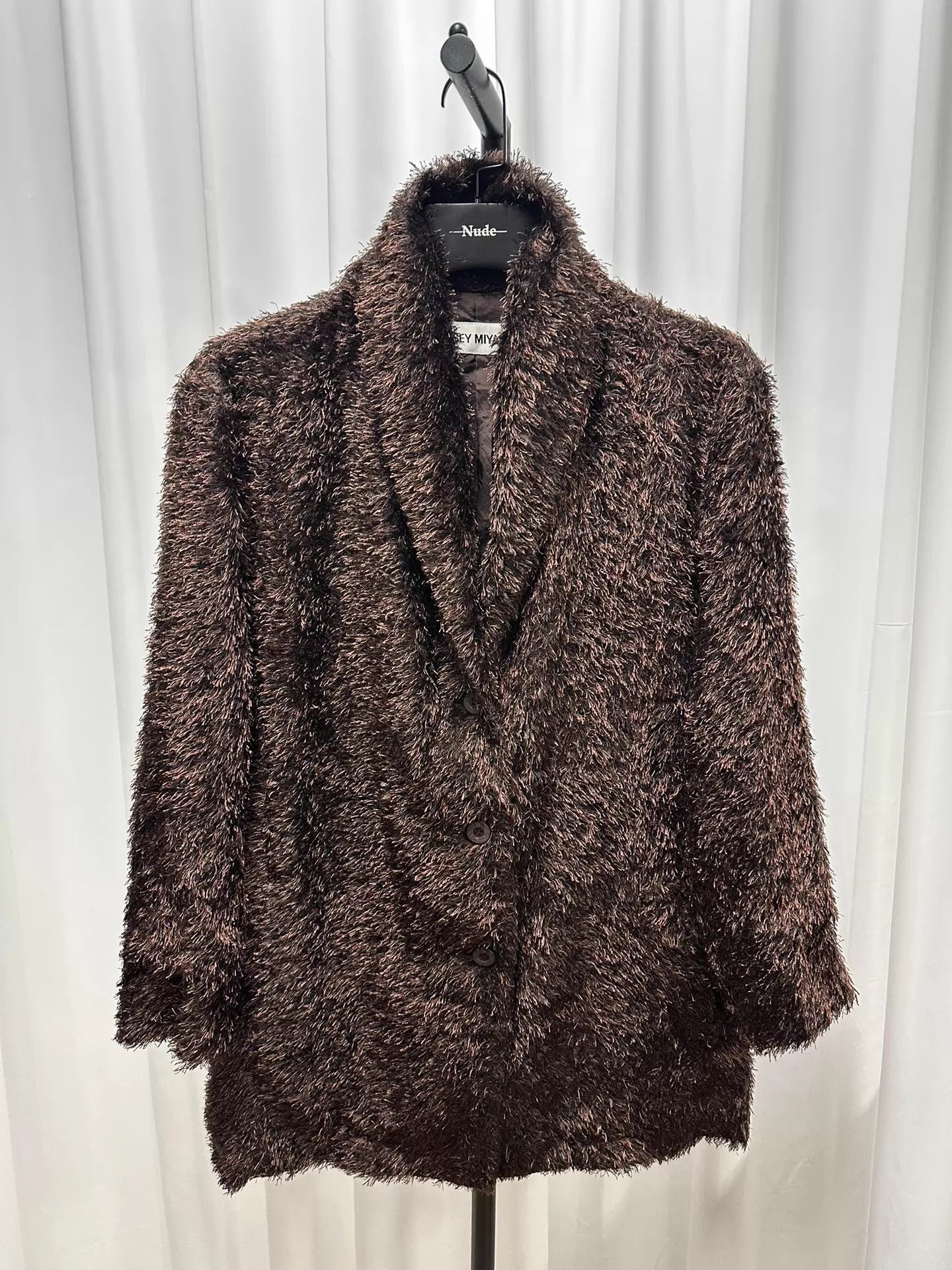 Issey Miyake Issey Miyake Shawl Collar Wool Blend Coat Brown L Size US L / EU 52-54 / 3 - 1 Thumbnail