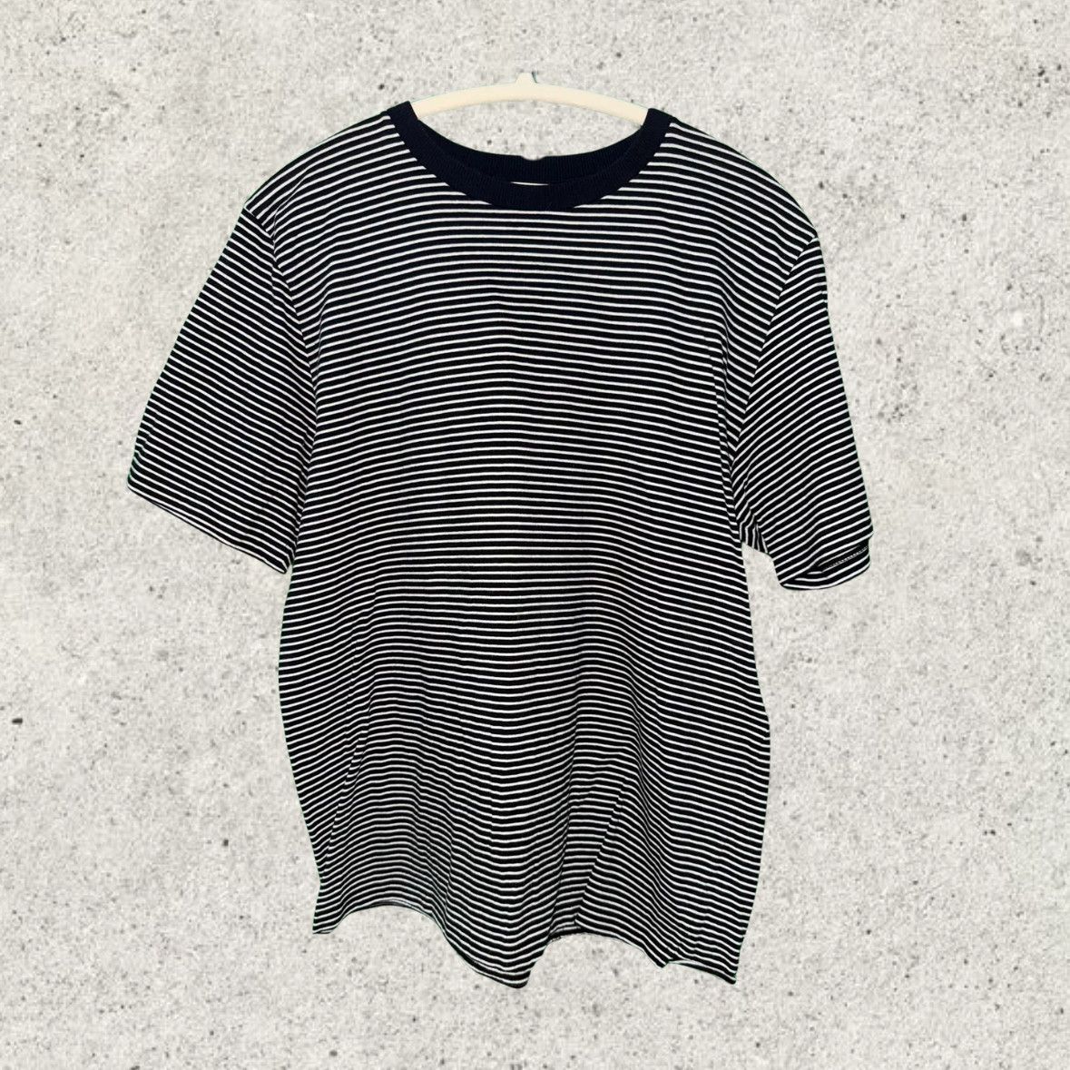 Saint Laurent Paris Striped T-Shirt in Black, Men's (Size M)