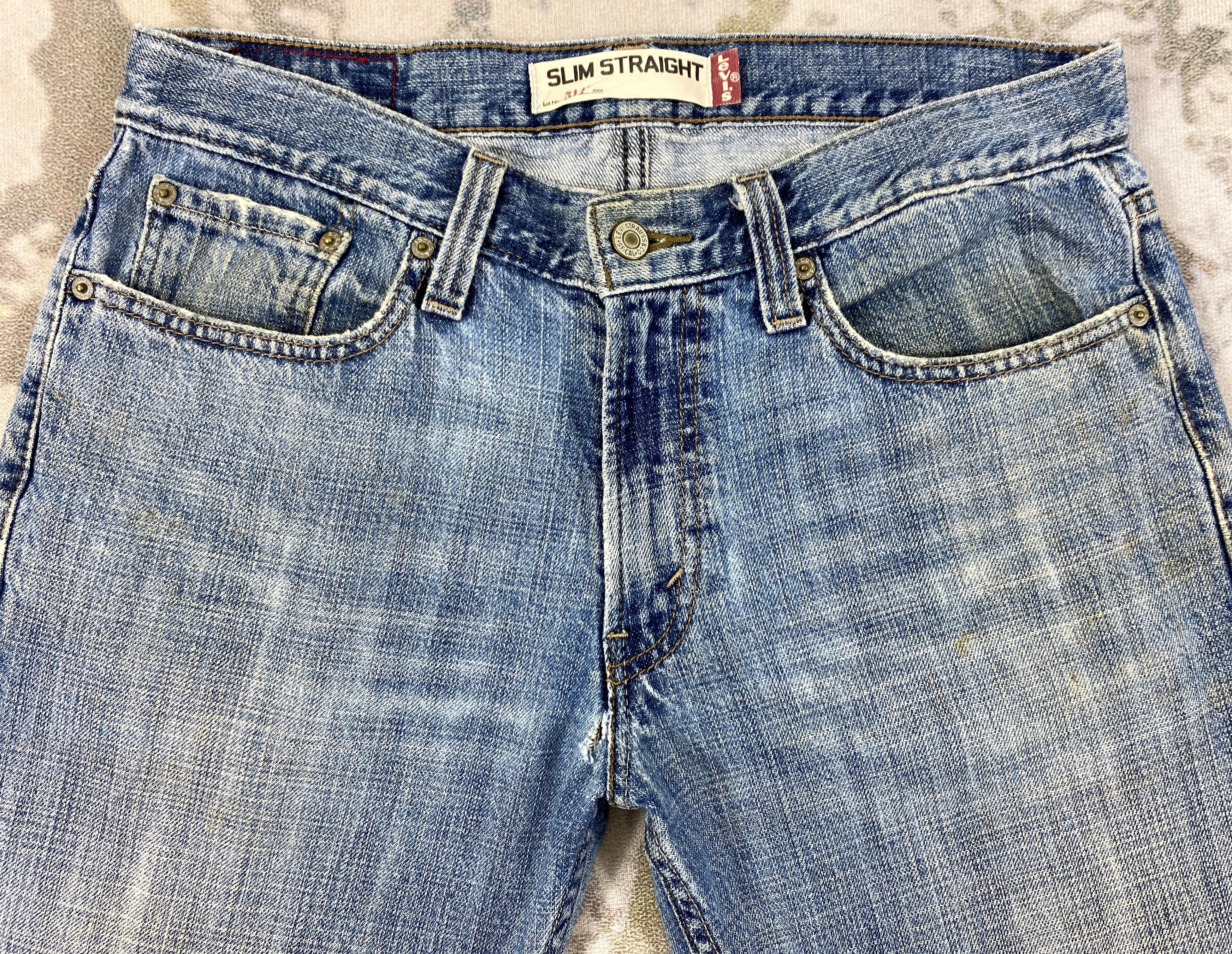 Levi's Distressed Blue Levi's 514 Jeans 33x32 Denim -JN2124 Size US 33 - 3 Thumbnail