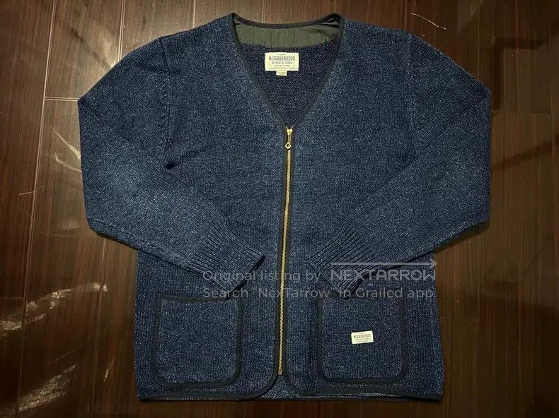 Neighborhood Neighborhood Indigo-Dyed Knit Zip-Up Cardigan Size US XL / EU 56 / 4 - 1 Thumbnail