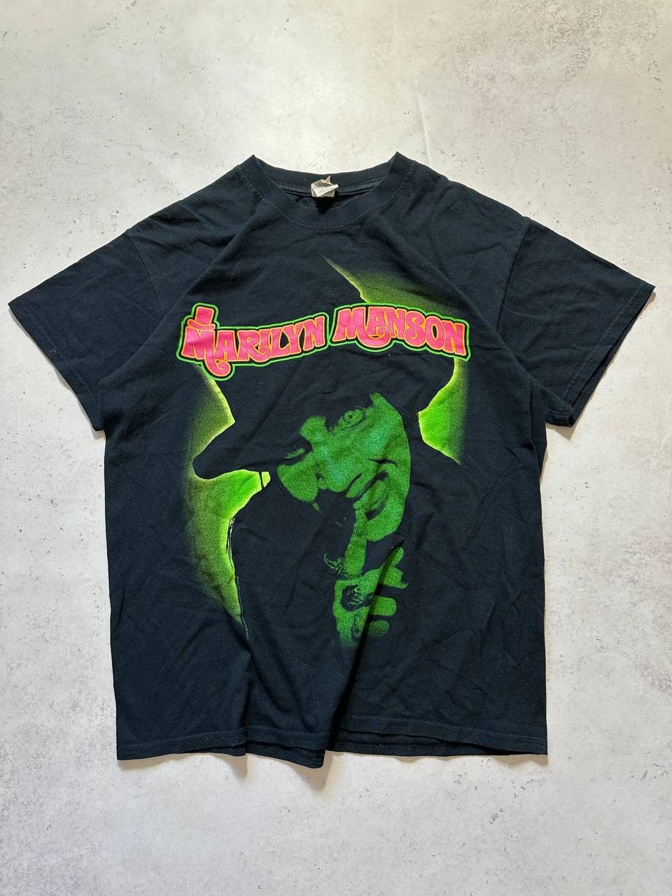 Marilyn Manson × Vintage Vintage Marilyn Manson Promo Boxy T-shirt M Size US M / EU 48-50 / 2 - 2 Thumbnail