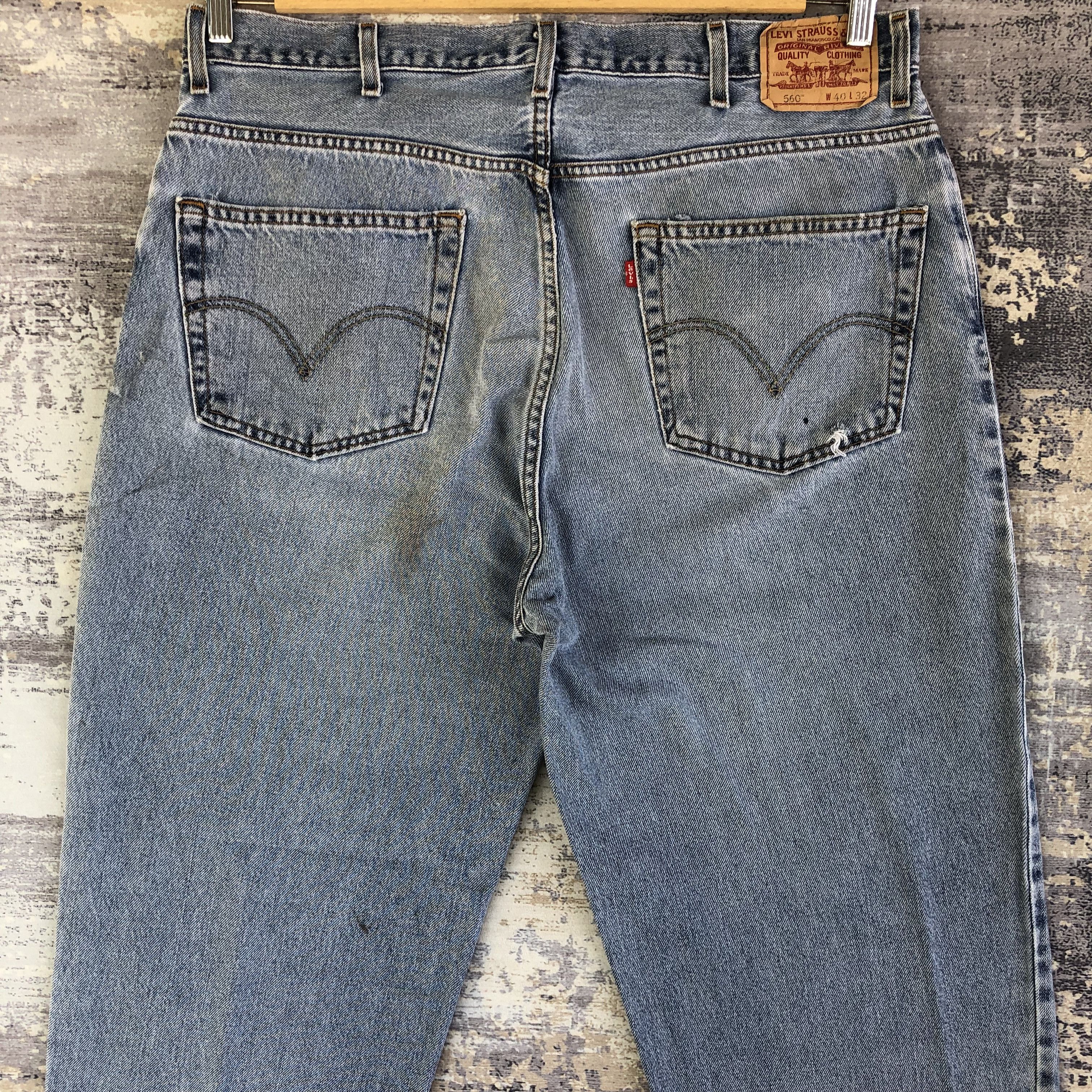 Levi's Vintage Y2K Levis 560 Light Wash Jeans Levi's Faded Denim Size US 38 / EU 54 - 4 Thumbnail