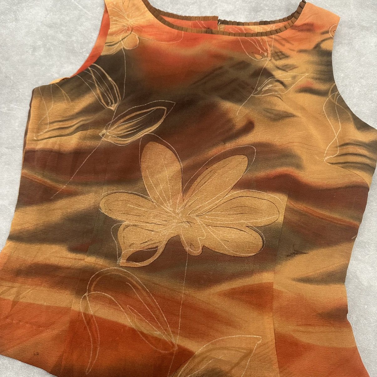 Vintage Vintage floral avant garde tanktop Size S / US 4 / IT 40 - 3 Thumbnail