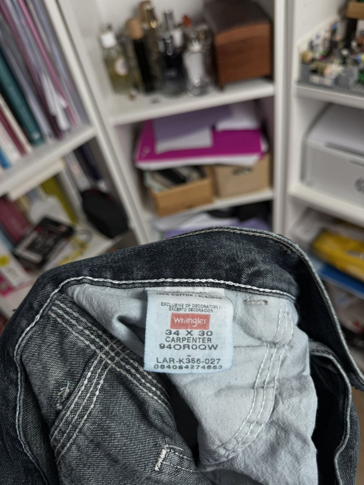 Vintage × Wrangler Vintage y2k Wrangler baggy carpenter denim pants 34x30 skate Size US 34 / EU 50 - 7 Thumbnail