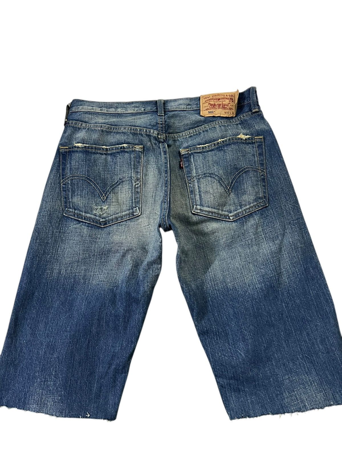 Levi's × Levi's Vintage Clothing VINTAGE LEVIS 501 CROPPED DISTRESS JEANS Size US 31 - 2 Thumbnail