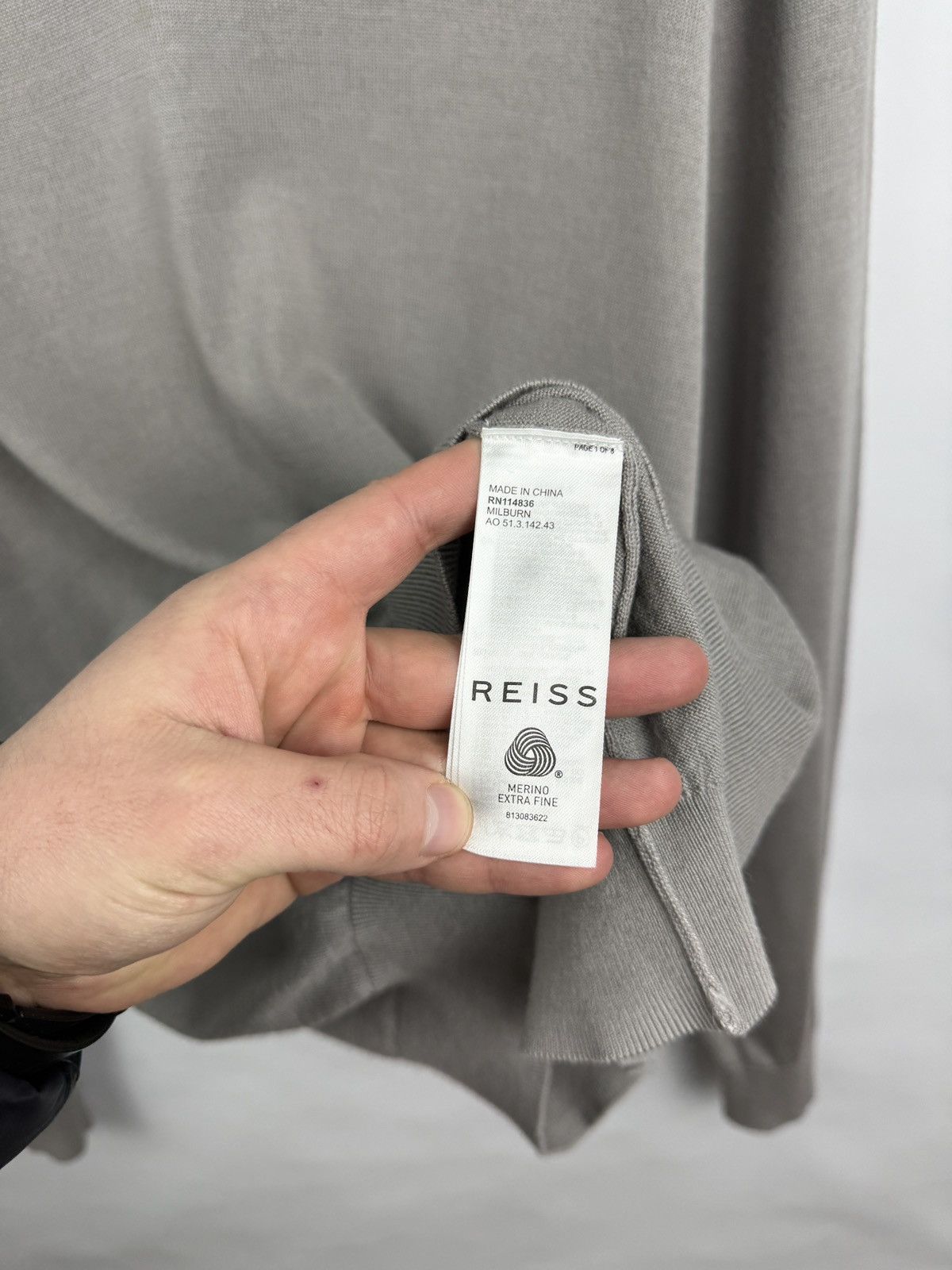 Reiss 🇬🇧 Reiss Luxury 100% Merino Wool Sweater Polo Long Sleeve Size US XL / EU 56 / 4 - 7 Thumbnail