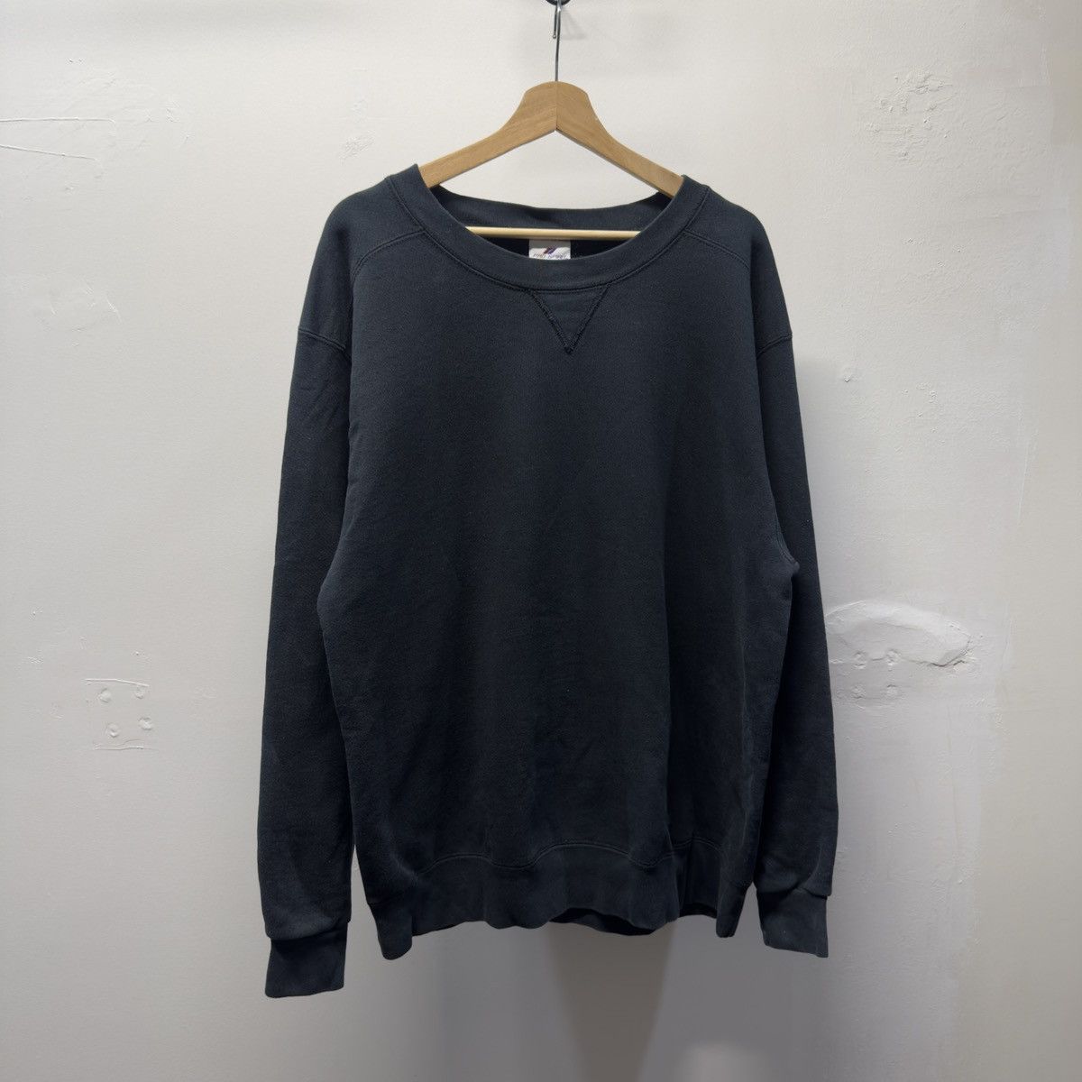Vintage 90s Faded Black Sweatshirt ERD Grunge Chrome Thrashed Size US XL / EU 56 / 4 - 1 Thumbnail