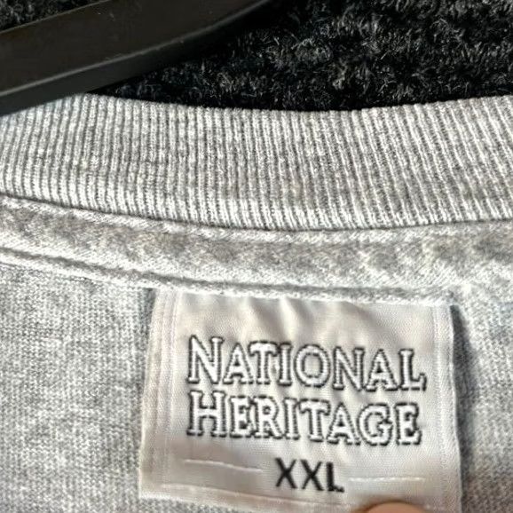 Vintage VINTAGE National Heritage Men Shirt Adult 2XL Gray Eagle American Flag Wings Graphic T Shirt Mens XX-Large Size US XXL / EU 58 / 5 - 3 Thumbnail