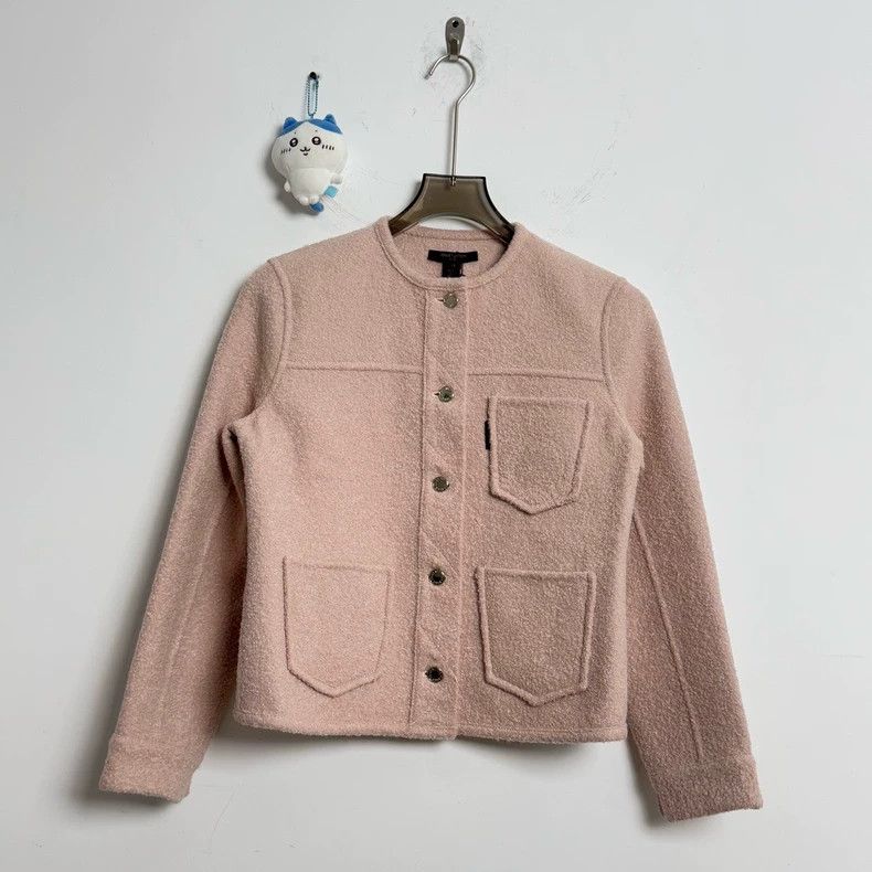 Louis Vuitton Louis Vuitton Pink woolen casual jacket Size XXS / US 00 / IT 34 - 1 Thumbnail