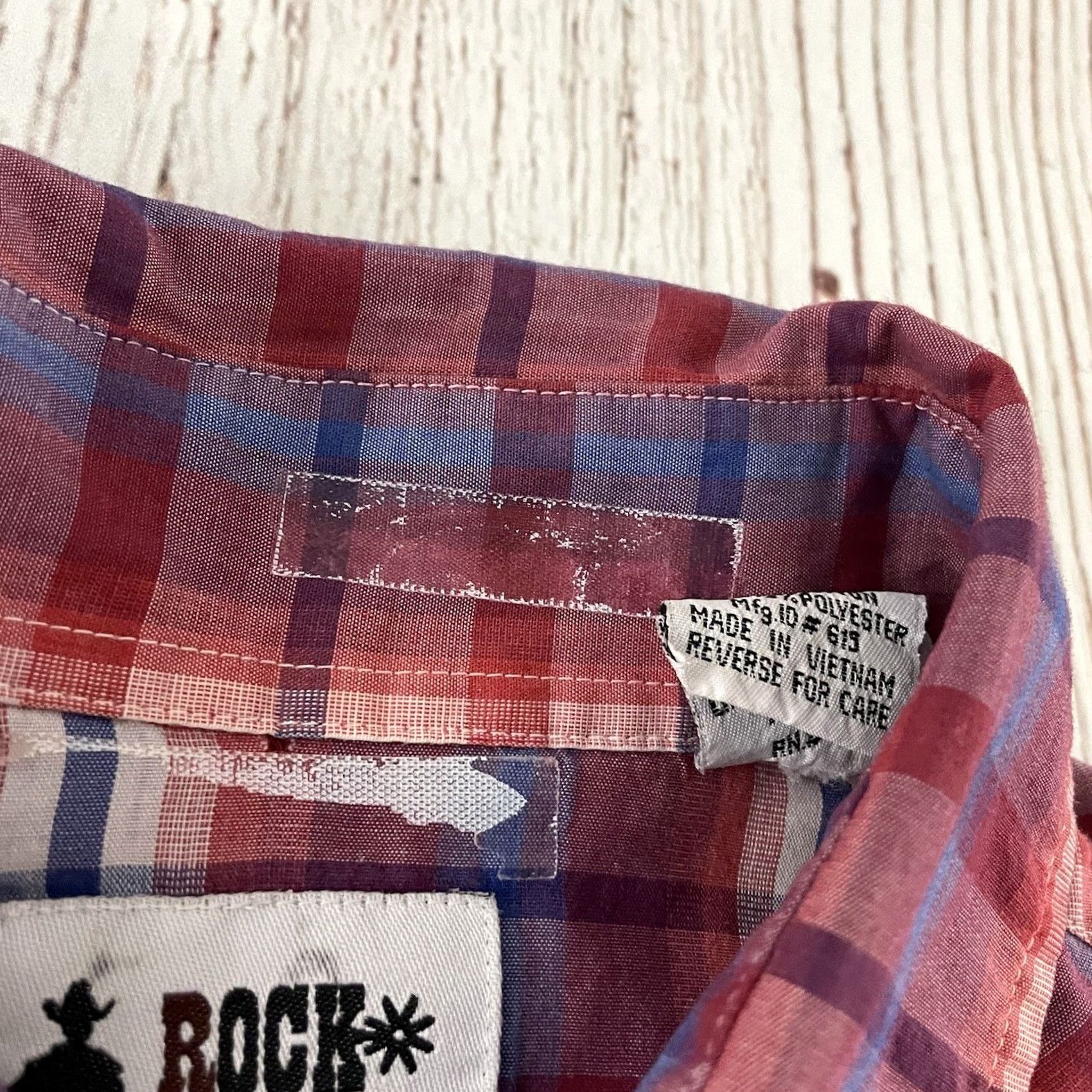 Vintage Rock Creek Ranch Plaid Long Sleeve Pearl Snap Button Front Shirt Mens L Tall Red Size US L / EU 52-54 / 3 - 5 Thumbnail