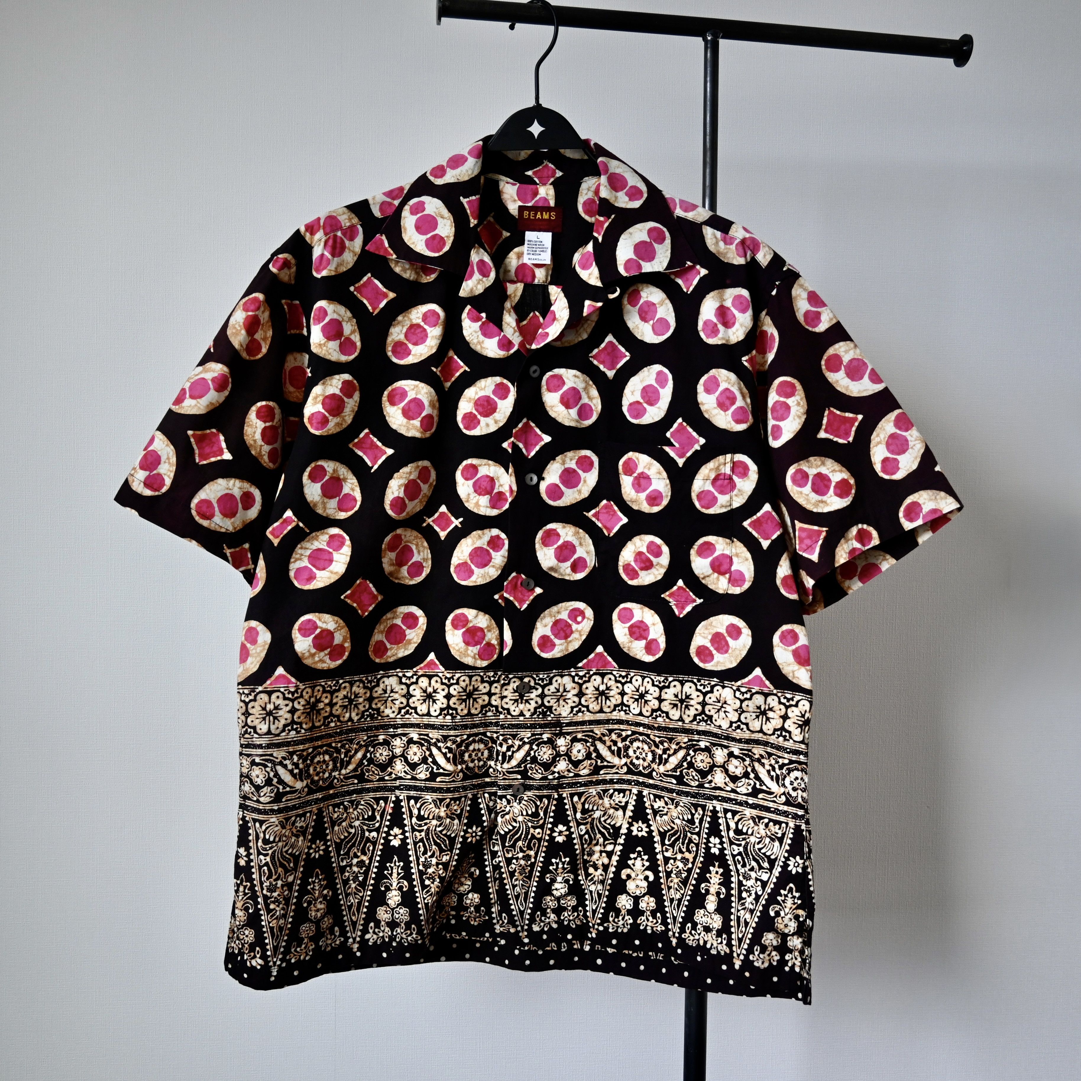Beams Japan Vintage 1990s BEAMS authentic batik cotton Hawaiian shirt Size US L / EU 52-54 / 3 - 1 Thumbnail