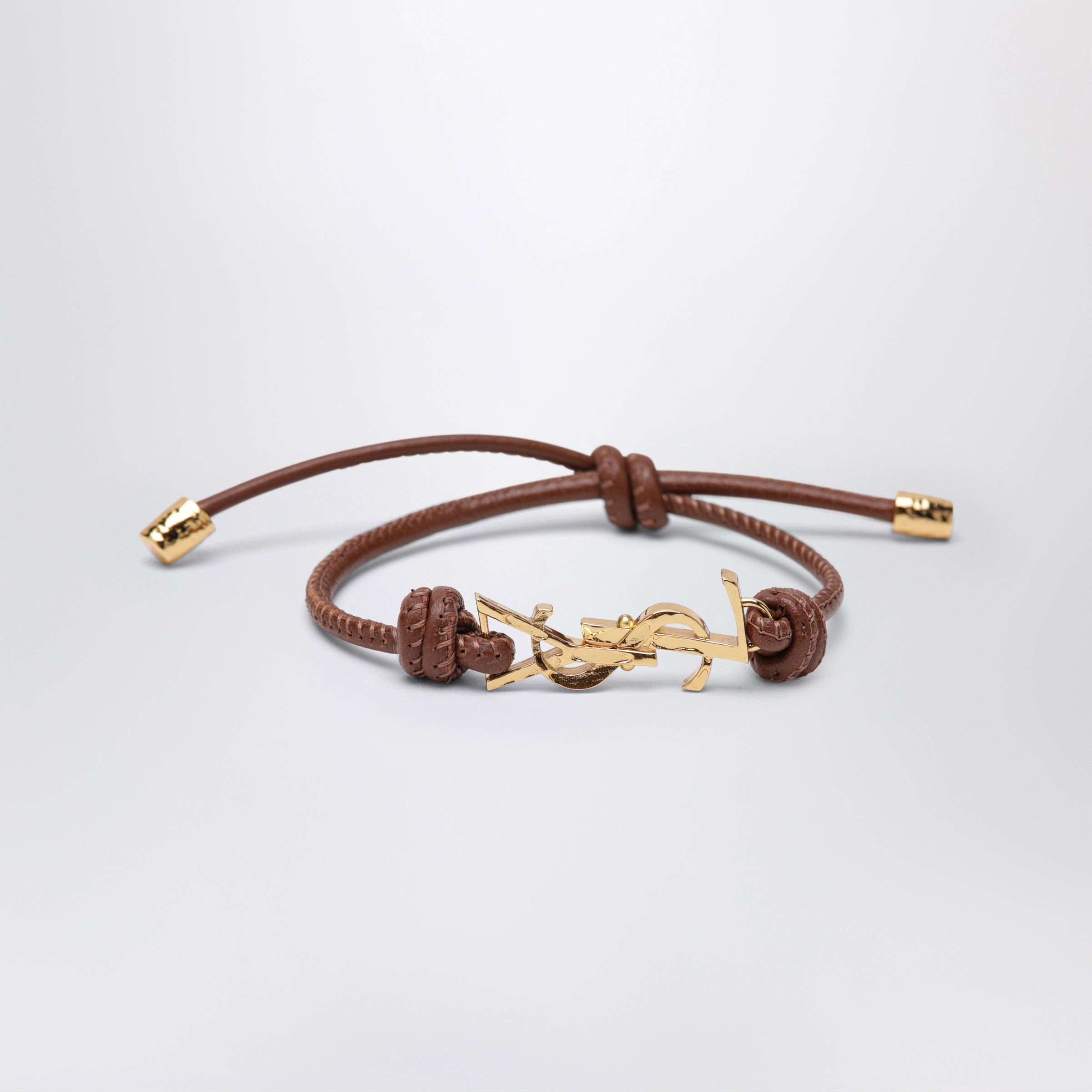 Saint Laurent Paris Saint Laurent Cassandre Leather Cord Bracelet Size ONE SIZE - 1 Thumbnail