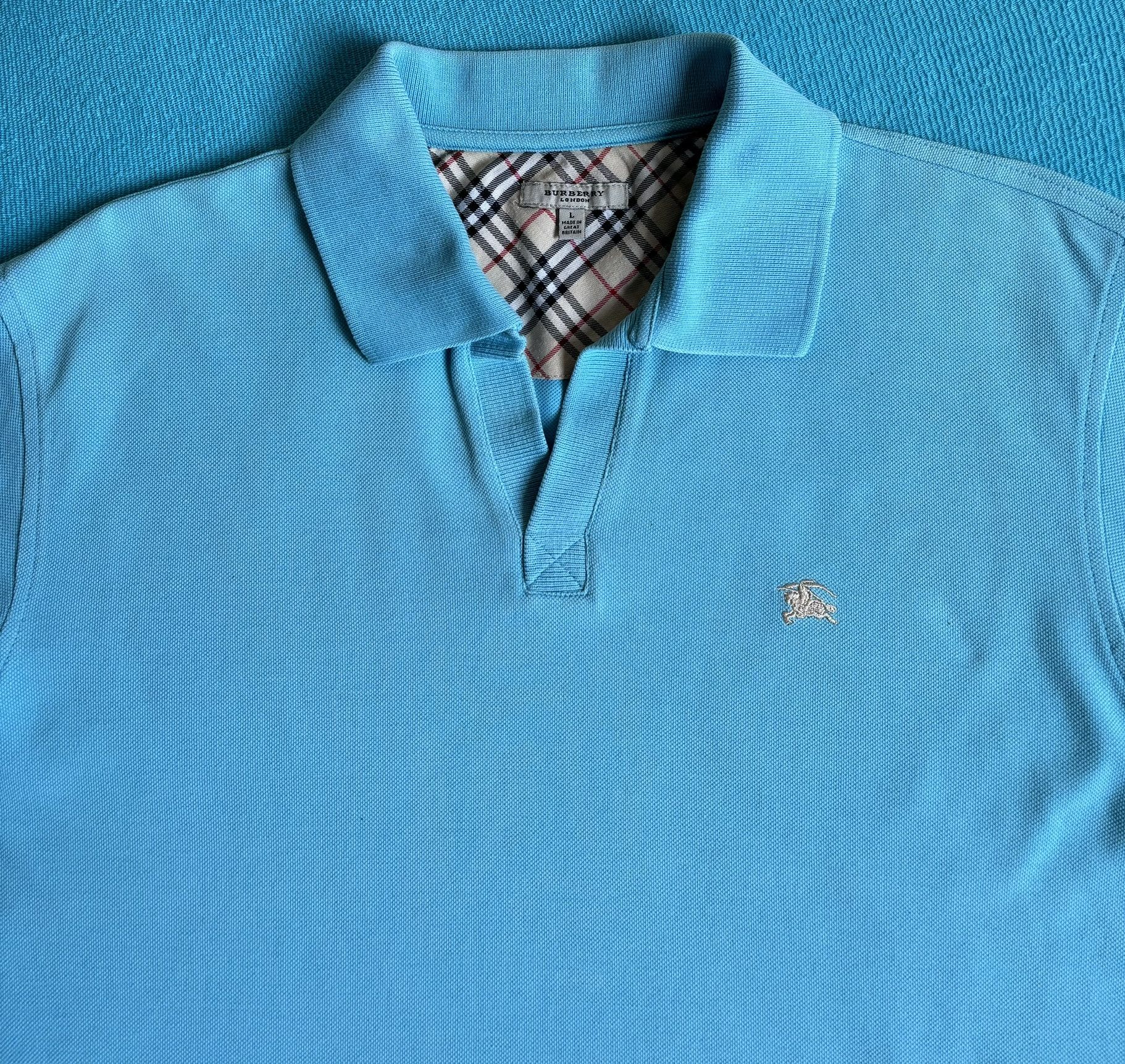 Burberry Burberry Blue Polo Size L Size US L / EU 52-54 / 3 - 7 Thumbnail