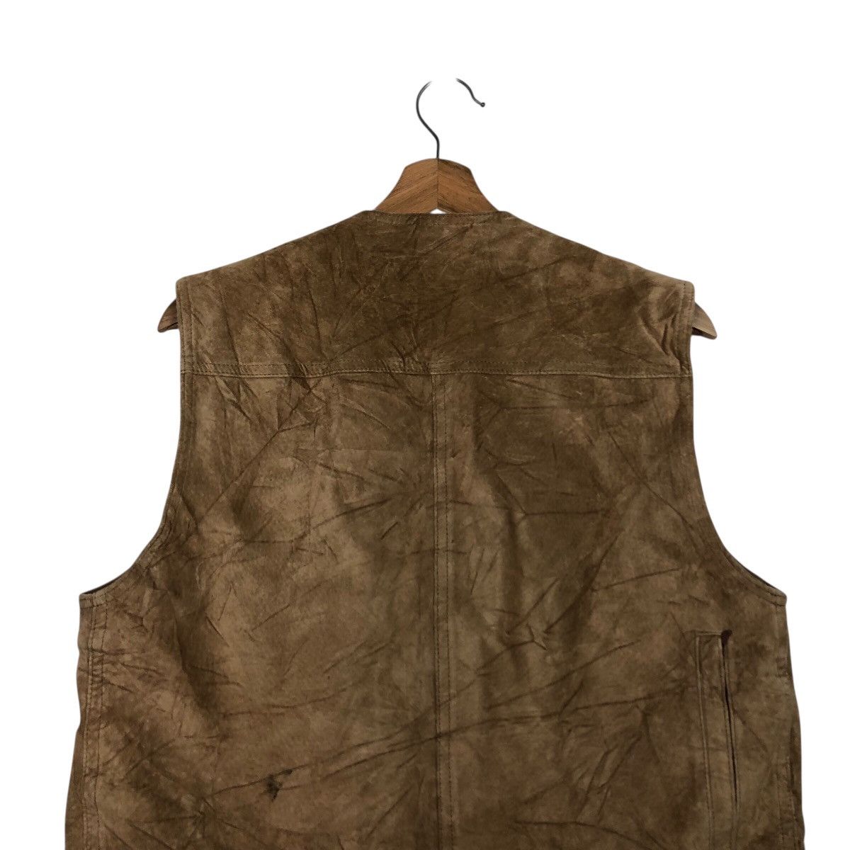 Japanese Brand 📌Q for C Vintage Vest Leather Jacket Worker Issey Miyake Size US M / EU 48-50 / 2 - 10 Thumbnail