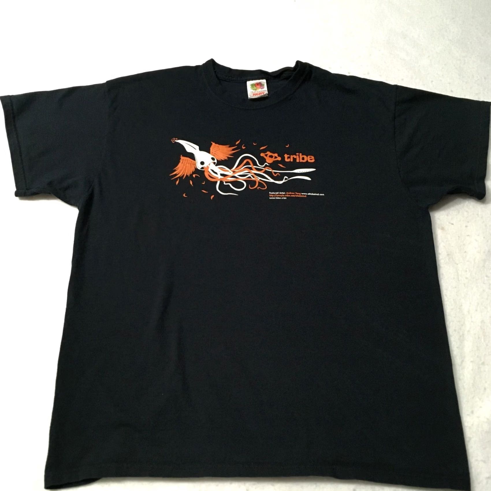 Fruit Of The Loom Tribe Quest Black Vintage T-Shirt XL Mens 90s Hip Hop Band Limited Edition A Tribe Called Quest Occult Boxing Style? Size US XL / EU 56 / 4 - 2 Thumbnail