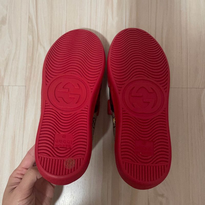 Gucci Gucci Red Slip-On Sneakers with Graphic Design - Size US 5 / EU 37 - 3 Thumbnail