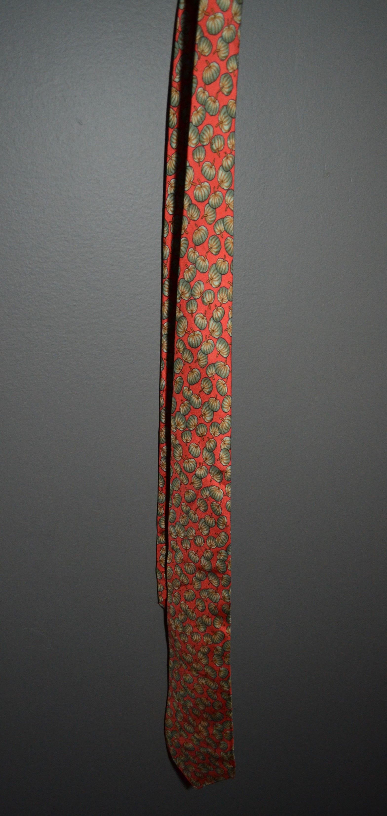 Hermes Hermes Pumpkin Orange Halloween 100% Silk Tie Made in France Size ONE SIZE - 8 Thumbnail