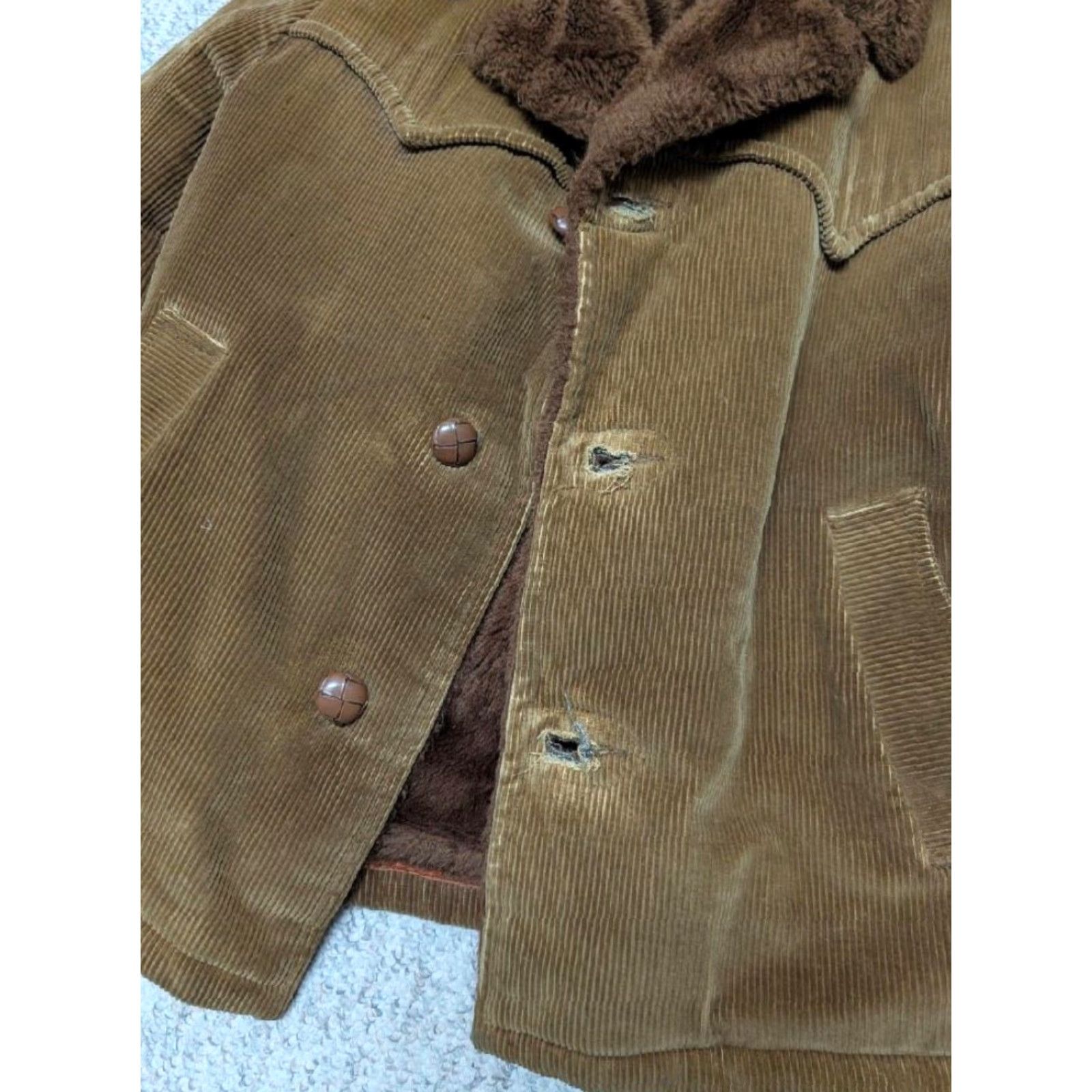 Sears VINTAGE WESTERN JACKET Corduroy brown M Chest 40-42 SEARS Bomber Jacket Men Corduroy Sherpa 70s 40) Size US M / EU 48-50 / 2 - 5 Thumbnail