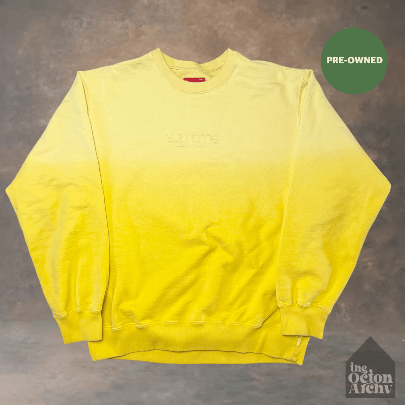Supreme Dipped Crewneck 'Yellow' SS19 Pre-Owned