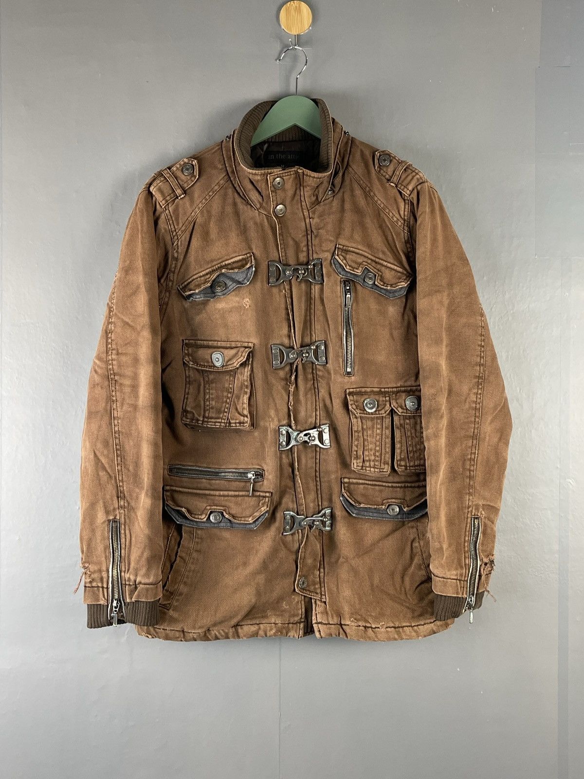 IN THE ATTIC Vintage Bondage Multipocket Punk Style Jacket