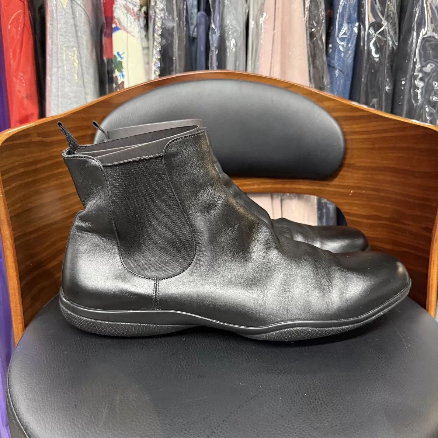 Prada Prada Black Chelsea Boots Size 10/44 Size US 11 / EU 44 - 4 Thumbnail