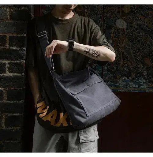 Japanese Brand Canvas Men Mesengger bag Size ONE SIZE - 2 Thumbnail