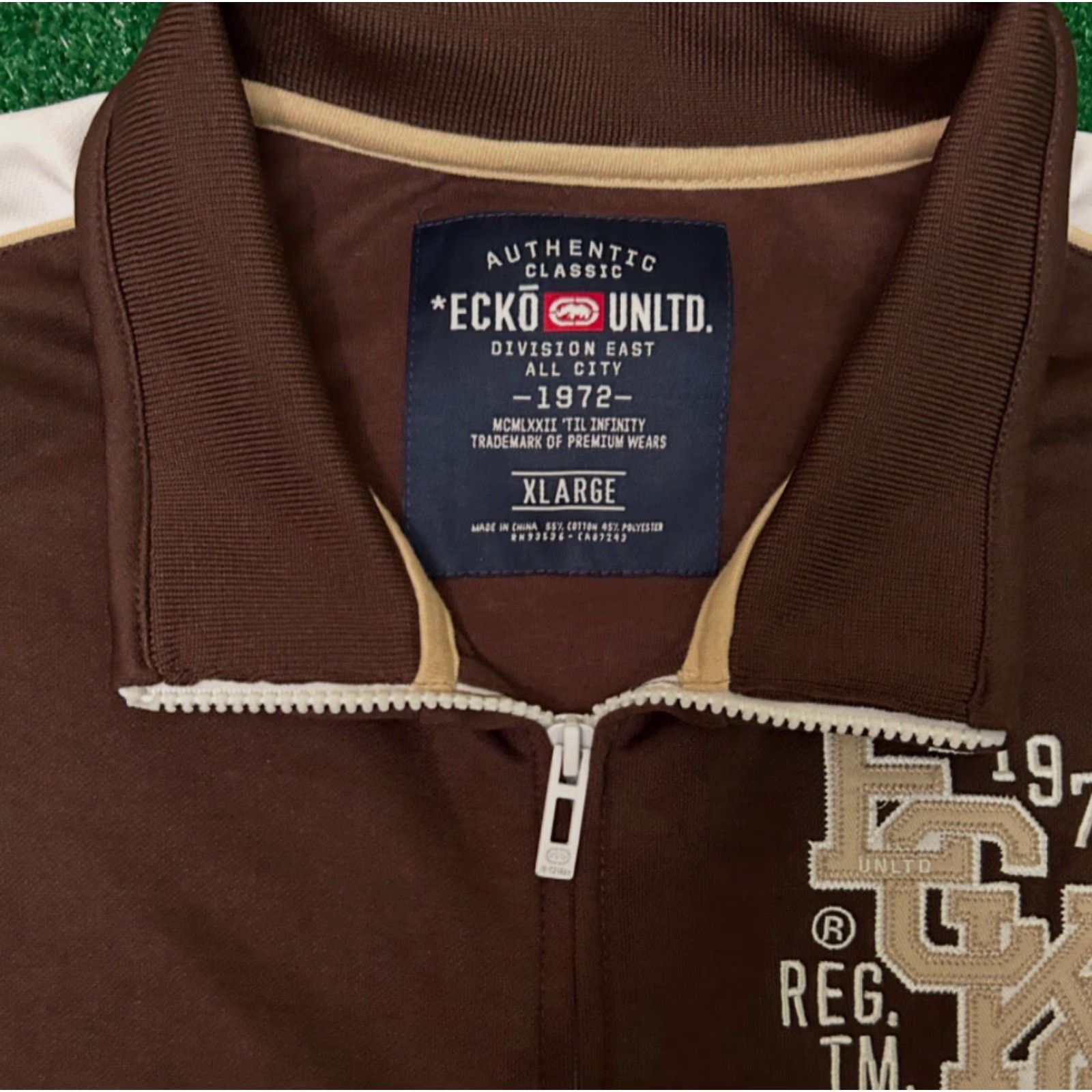 Ecko Unltd. VINTAGE Ecko Unltd Logo Full Zip Track Jacket Mens XL VTG 2000s Hip Hop Brown Size US XL / EU 56 / 4 - 4 Thumbnail