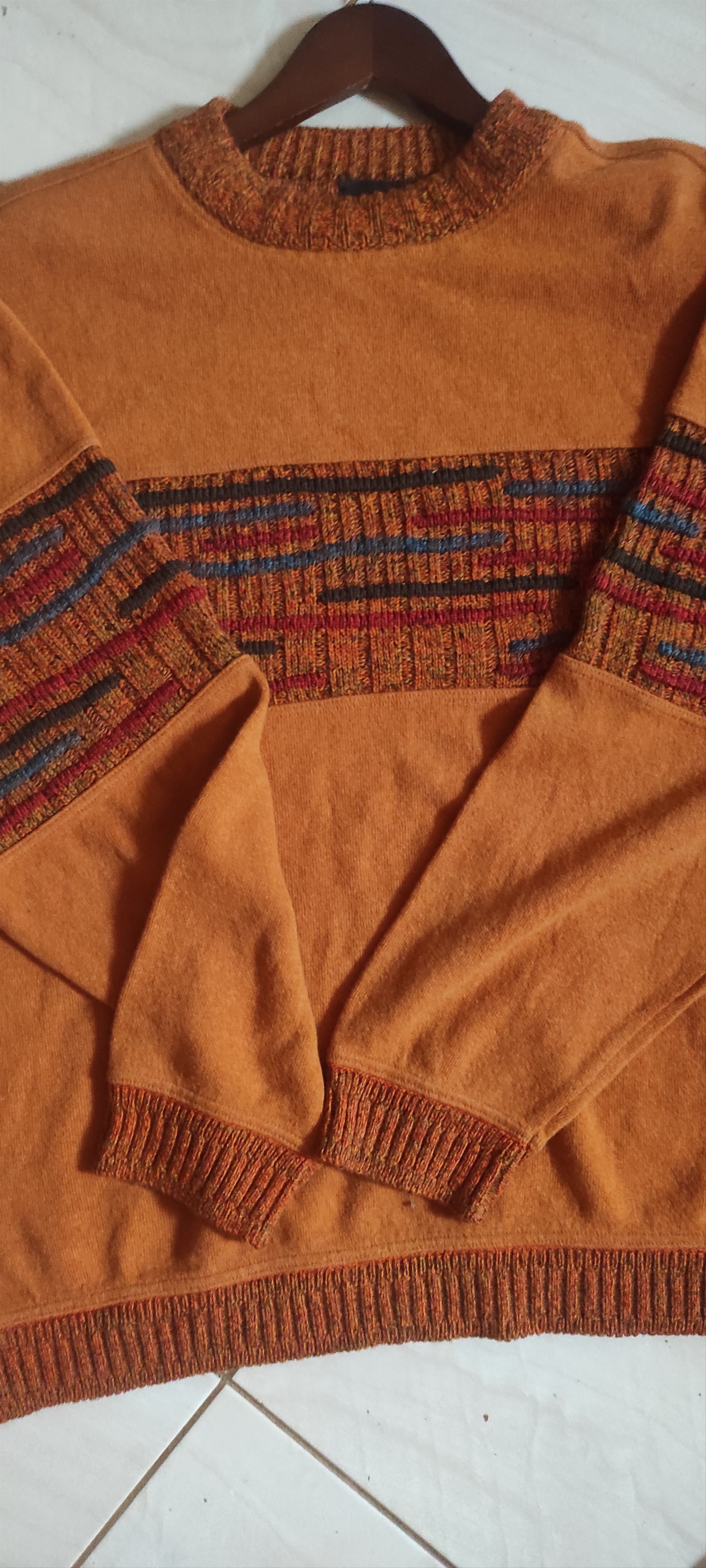 Carlo Colucci Carlo Colucci Sweater Multicolor Striped Knit Pullover 90s Size US XL / EU 56 / 4 - 5 Thumbnail