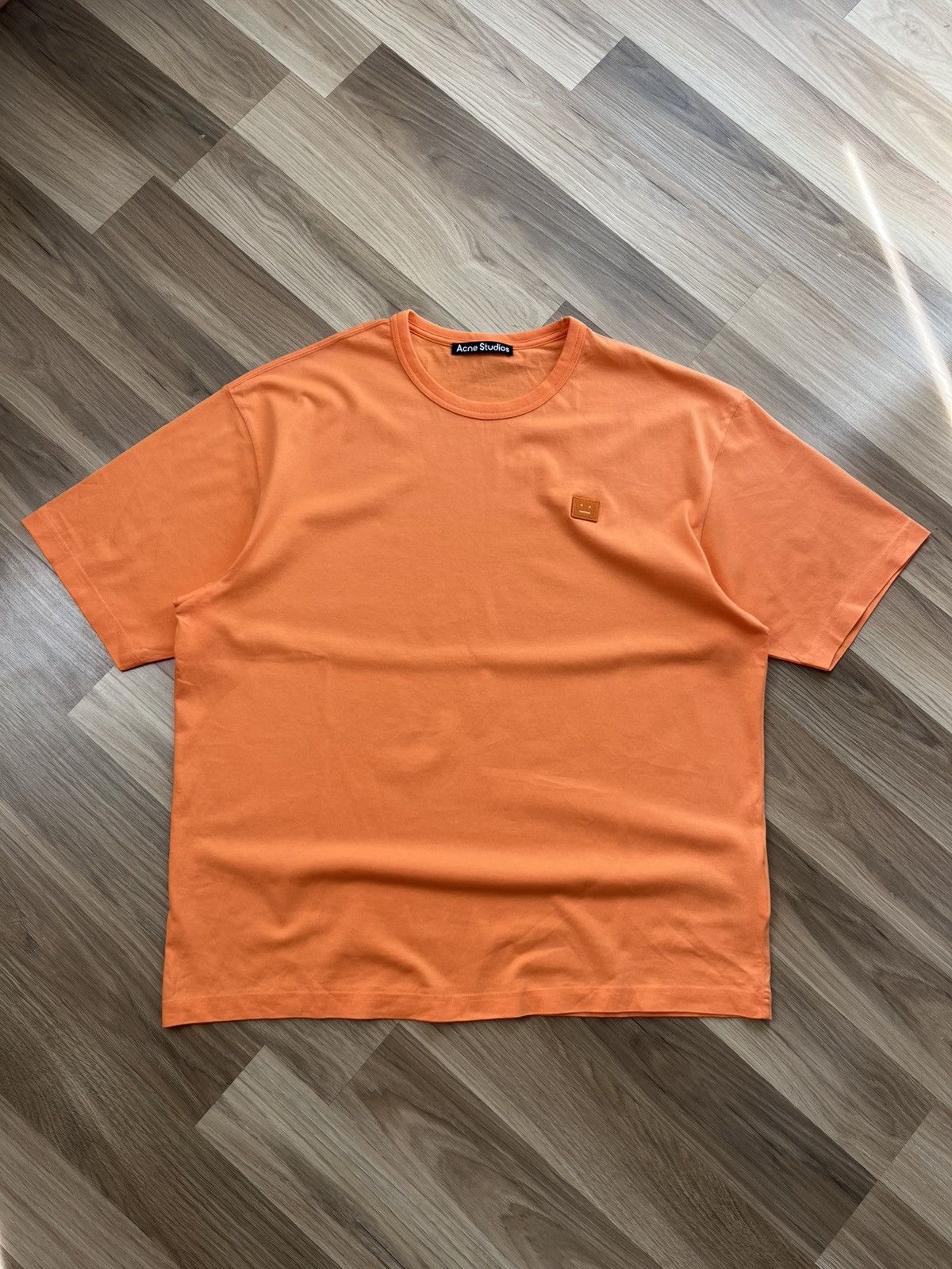 Acne Studios Acne Studios Orange Patch Cotton T-Shirt Size US L / EU 52-54 / 3 - 1 Thumbnail
