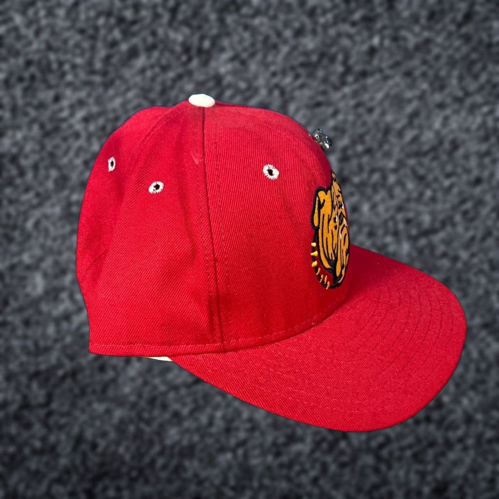 Vintage Vtg Ferris State University Bulldogs Hat Cap Red Fitted Size 7 1/4 Size ONE SIZE - 1 Thumbnail