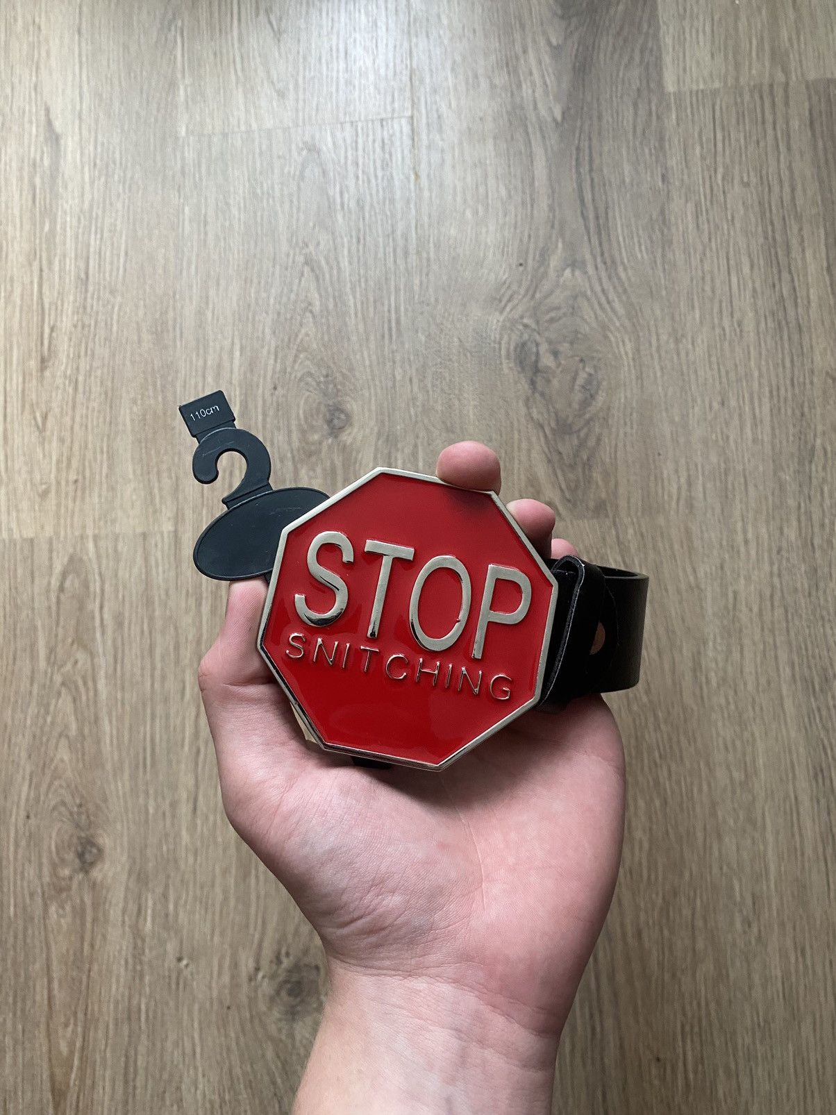 Vintage Vintage Y2K STOP snitching red/black belt Size ONE SIZE - 2 Thumbnail