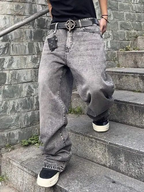 Jean Washed Y2k Denim Jeans Skate fit Baggy Size US 30 / EU 46 - 4 Thumbnail