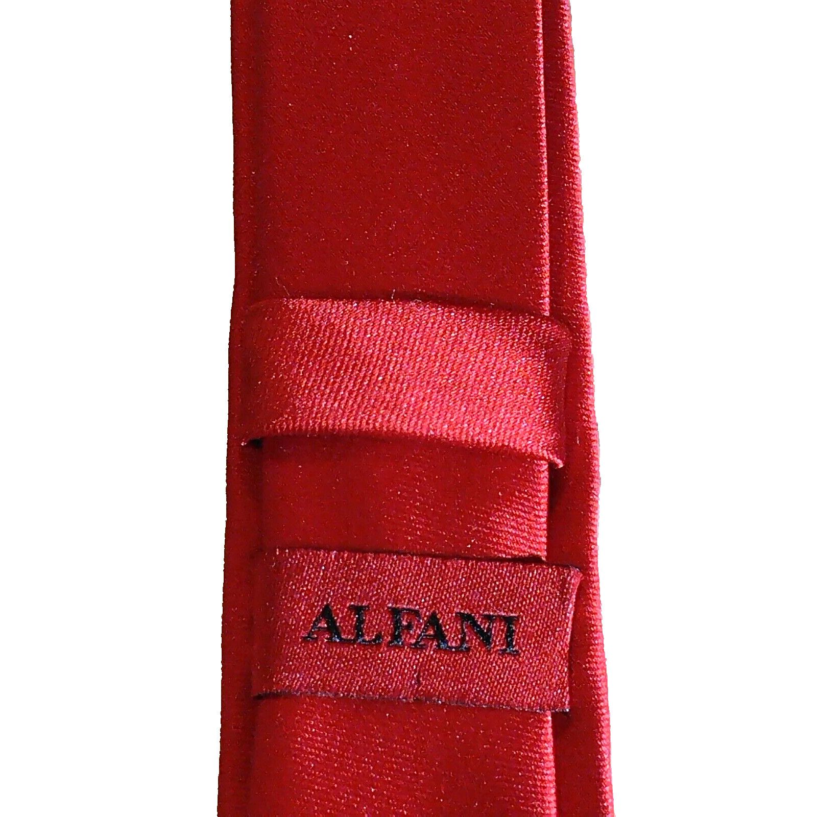 Alfani Alfani Poly Men's Solid Cherry Red Slim 1.5" Formal Neck Tie Size ONE SIZE - 4 Thumbnail