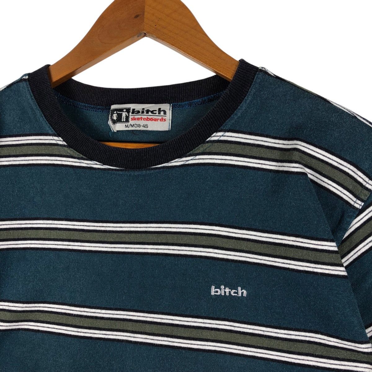 Vintage BITCH Skateboard Vintage Stripe T-Shirt Size US M / EU 48-50 / 2 - 3 Thumbnail