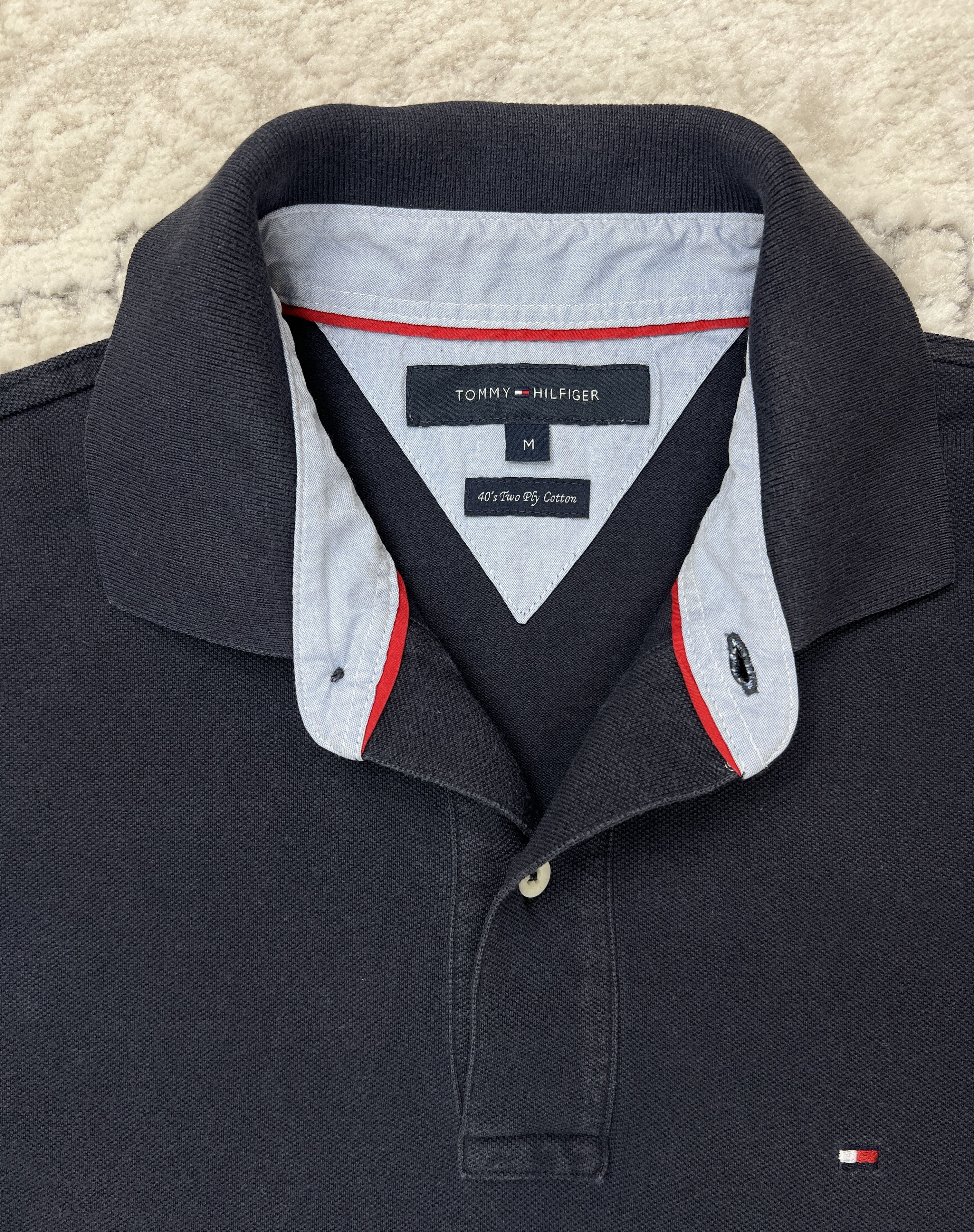 Tommy Hilfiger Tommy Hilfiger Polo Shirt Navy 40's Two Ply Cotton M-L Size US M / EU 48-50 / 2 - 11 Thumbnail