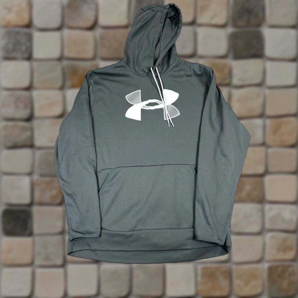 Under Armour Under Armour Hoodie Mens XL Gray Coldgear Pullover Sports Hooded Sweatshirt Sweatshirt Pullover Mens Size US XL / EU 56 / 4 - 1 Thumbnail