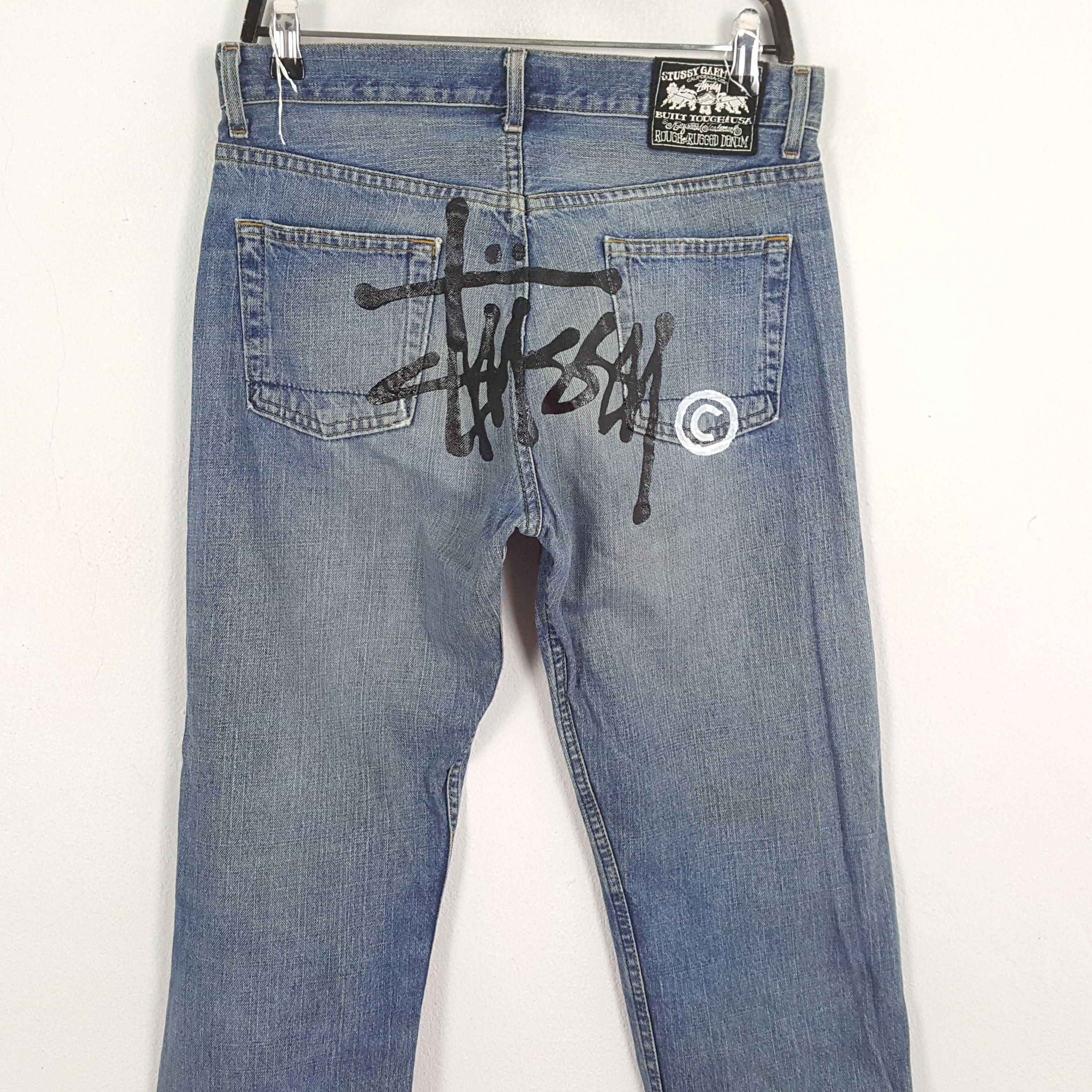 Stussy STUSSY Streetwear Skateboard Style Custom Art Jeans Size US 30 / EU 46 - 2 Thumbnail
