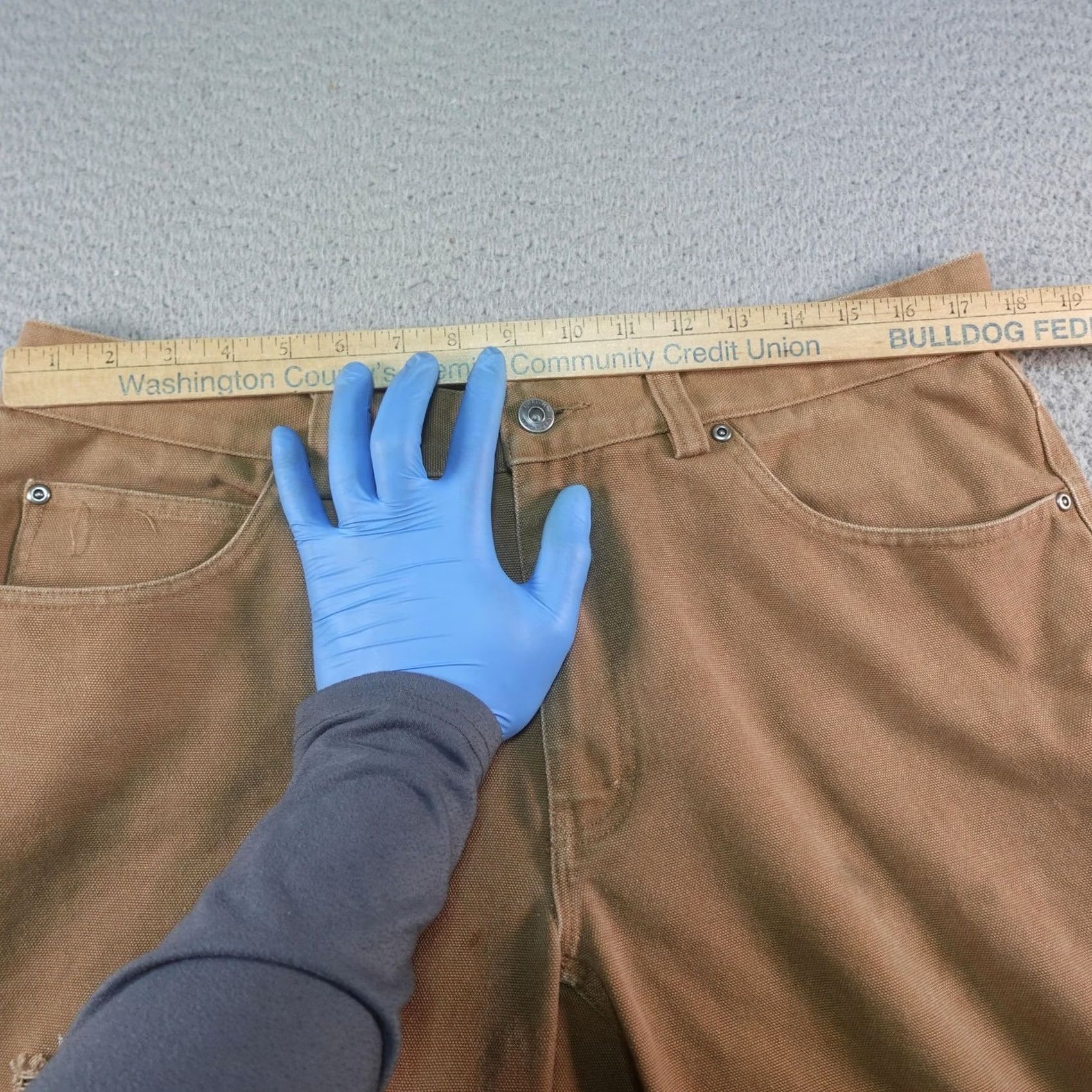 Duluth Trading Company Duluth Trading Co Pants Mens 36x34 Brown Canvas Relaxed Fit Workwear Utility Khakis Straight Leg 5-Pocket Denim Style Mens Size US 36 / EU 52 - 6 Thumbnail