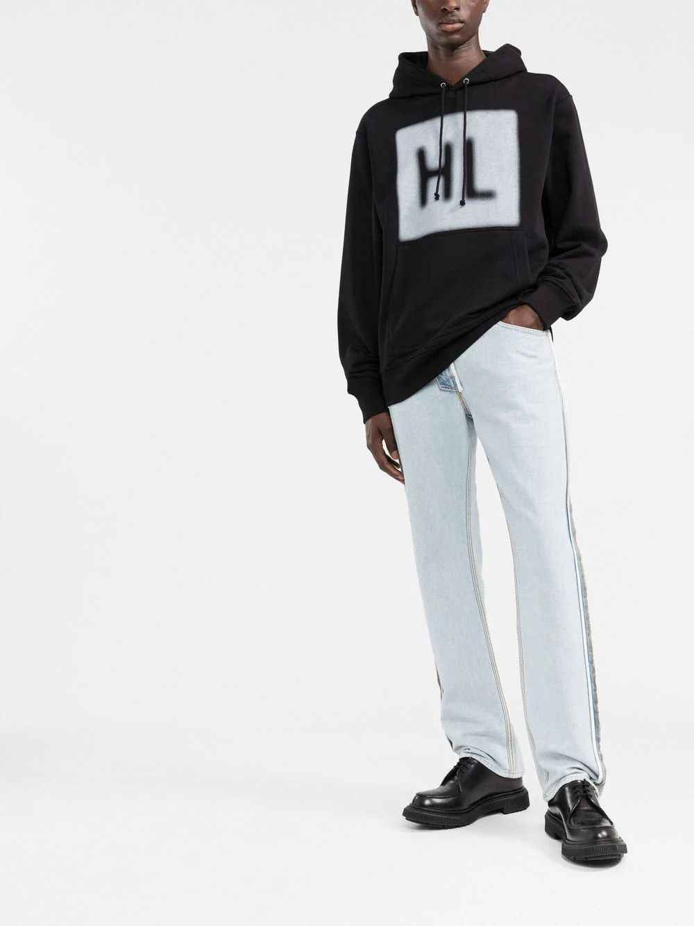 Helmut Lang o1c11t2y0823 Blur FT Hoodie in Black Size US M / EU 48-50 / 2 - 2 Thumbnail